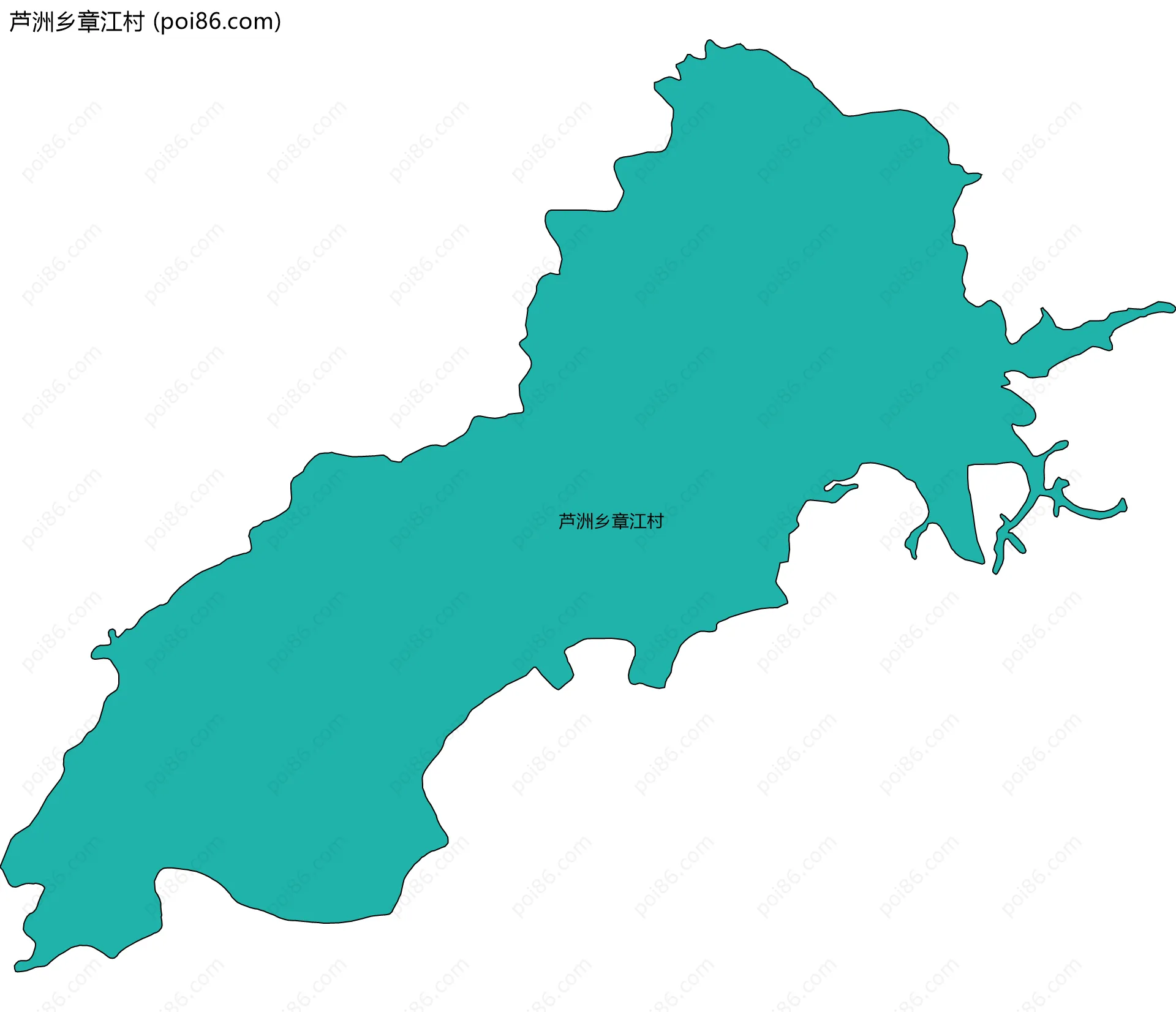 芦洲乡章江村边界地图