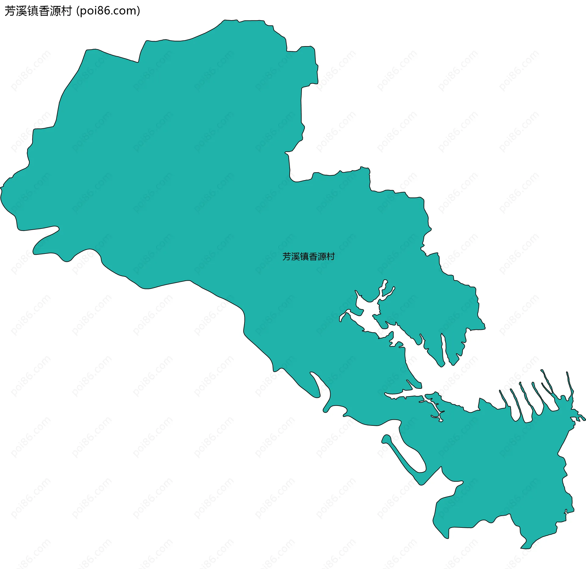 芳溪镇香源村边界地图