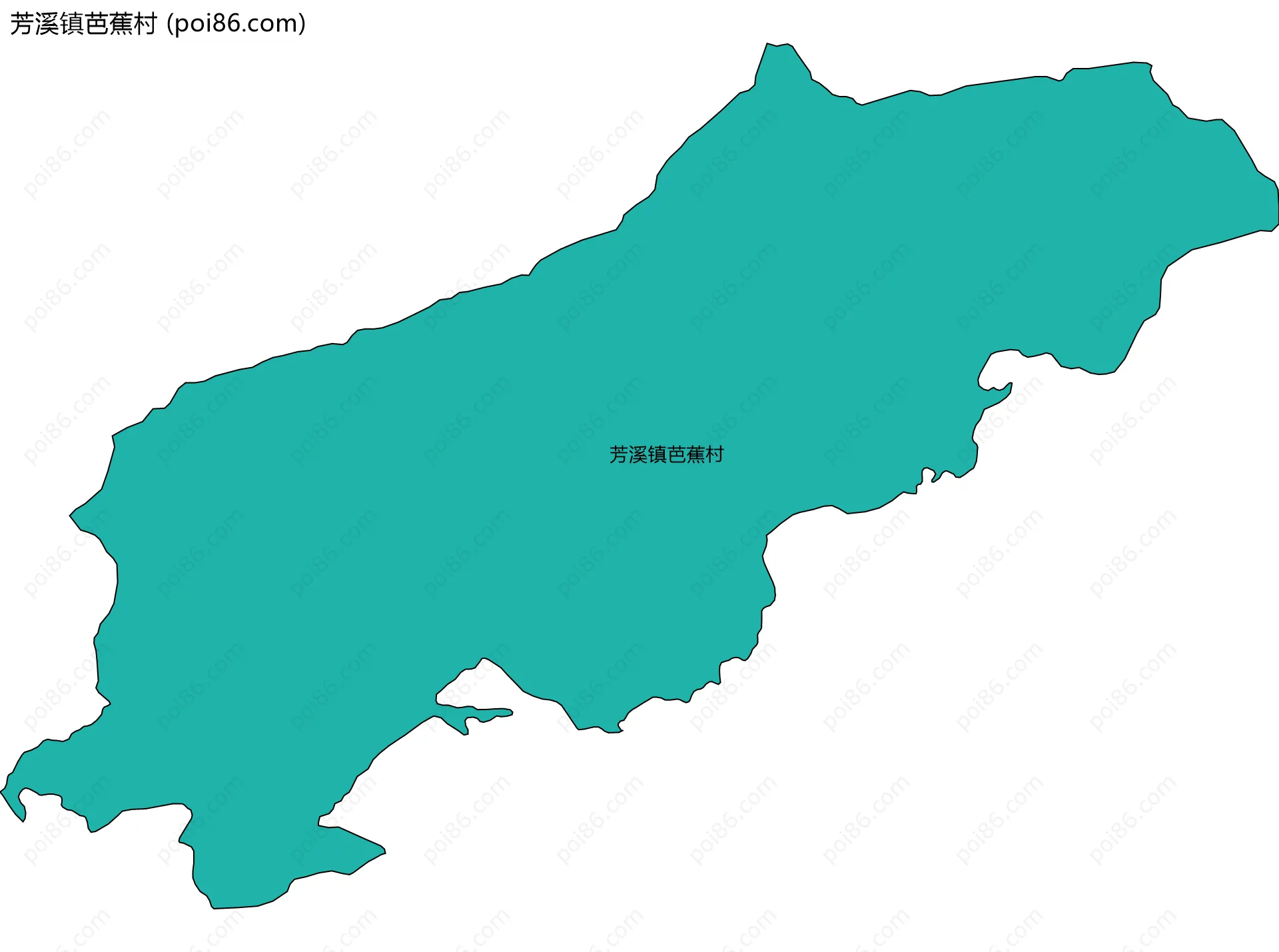 芳溪镇芭蕉村边界地图