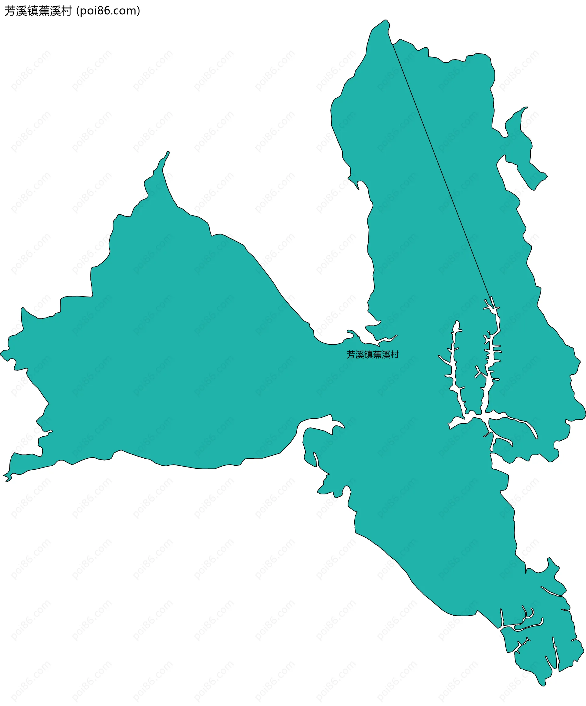 芳溪镇蕉溪村边界地图