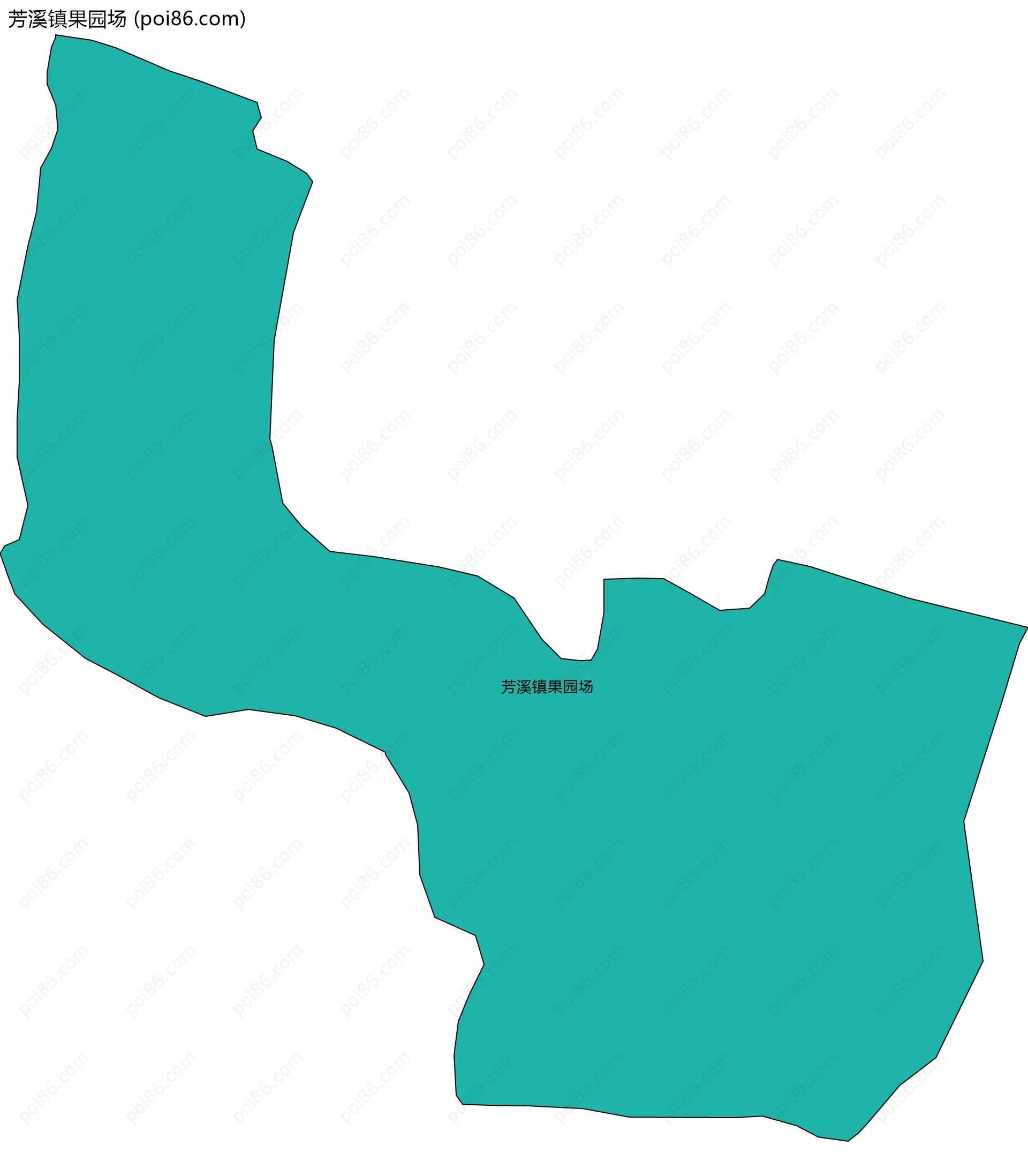 芳溪镇果园场边界地图