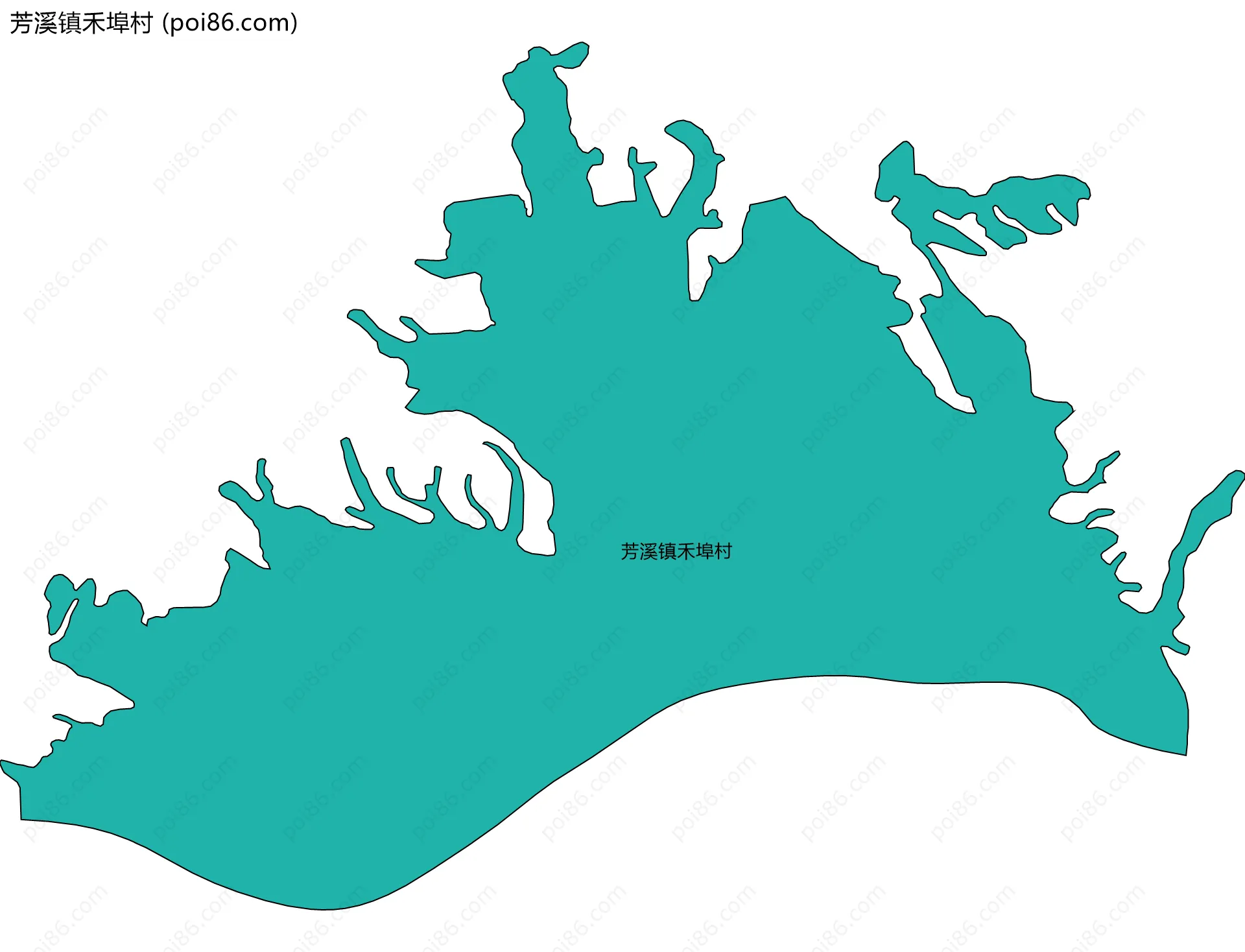 芳溪镇禾埠村边界地图