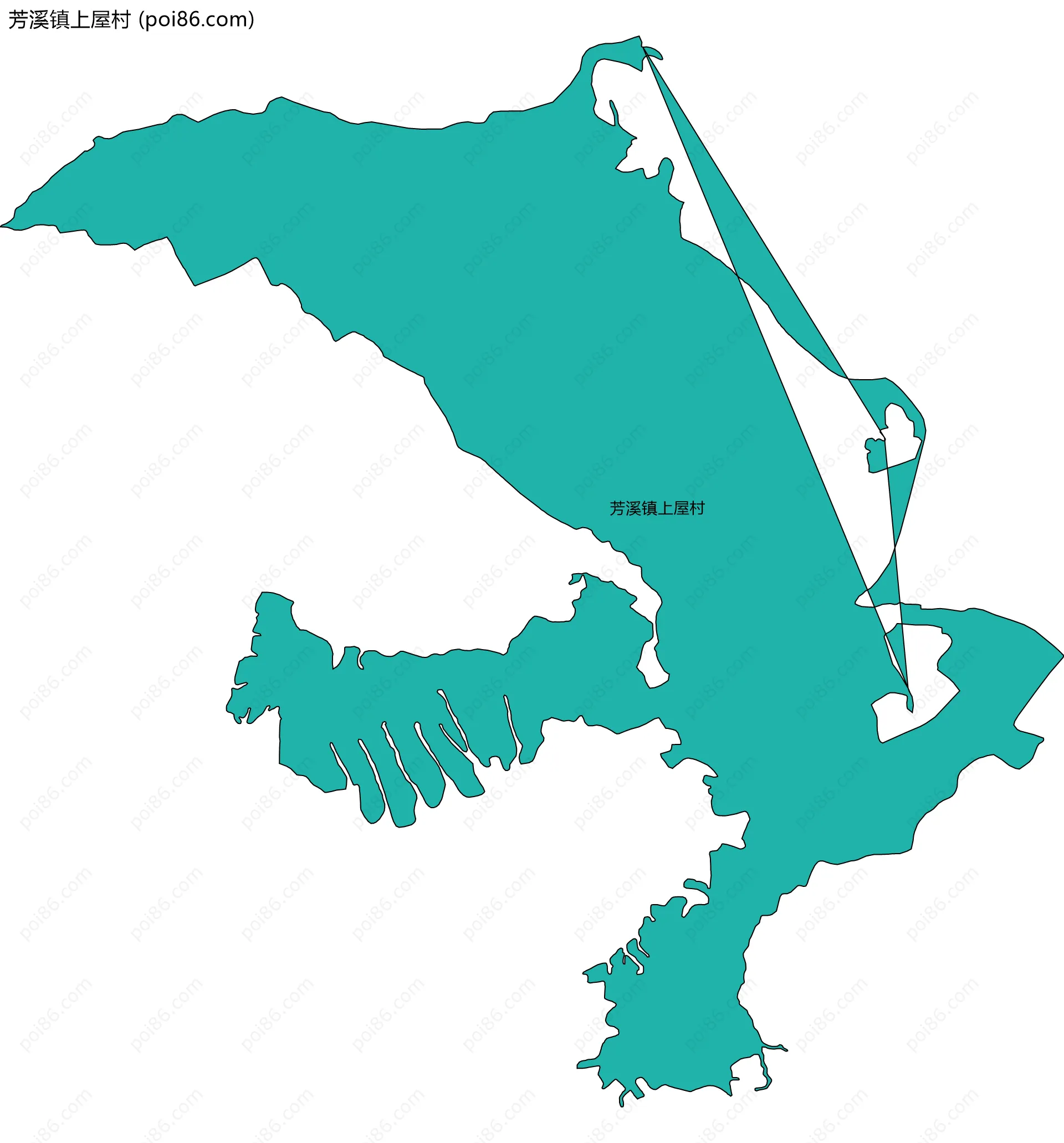 芳溪镇上屋村边界地图