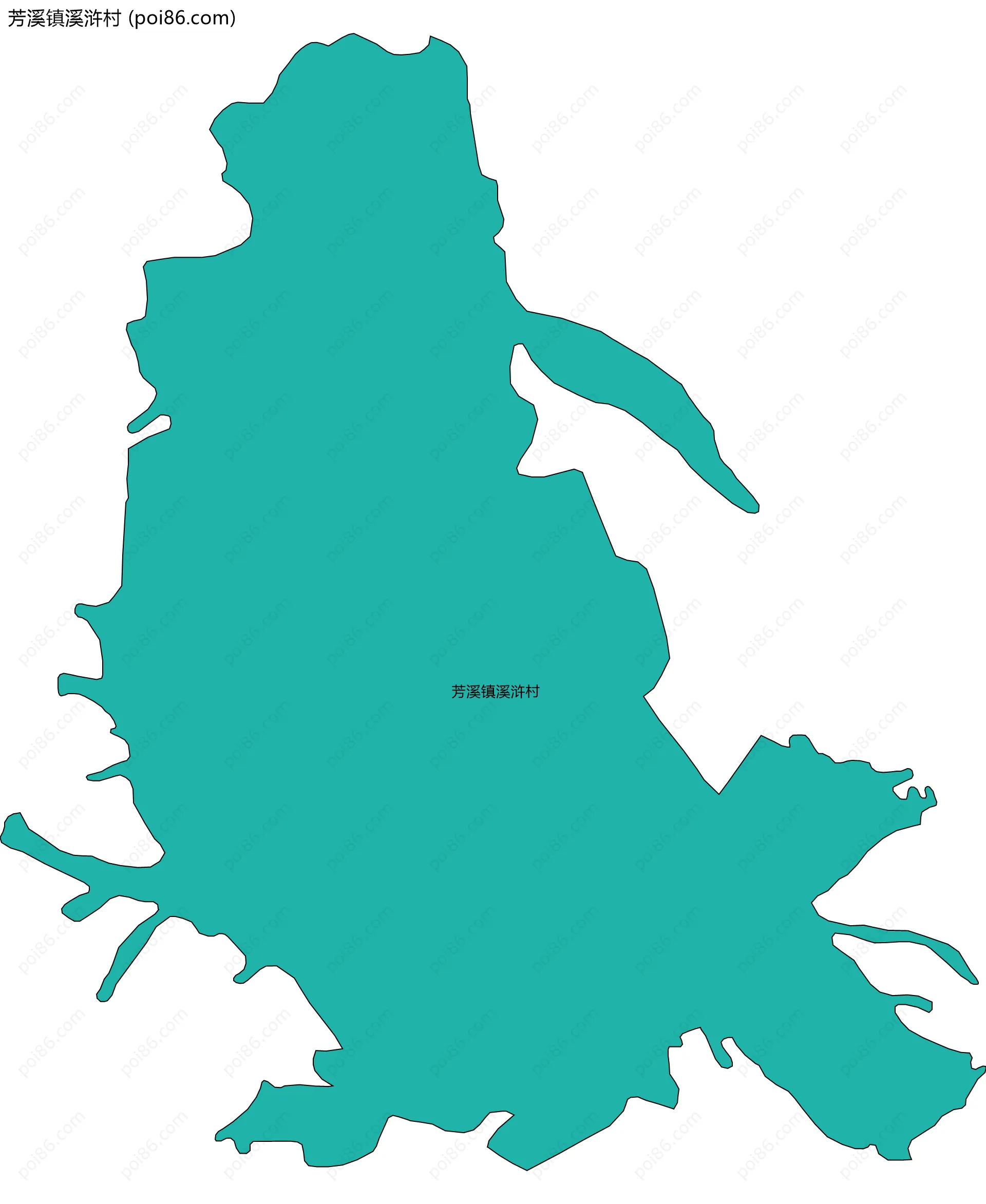 芳溪镇溪浒村边界地图