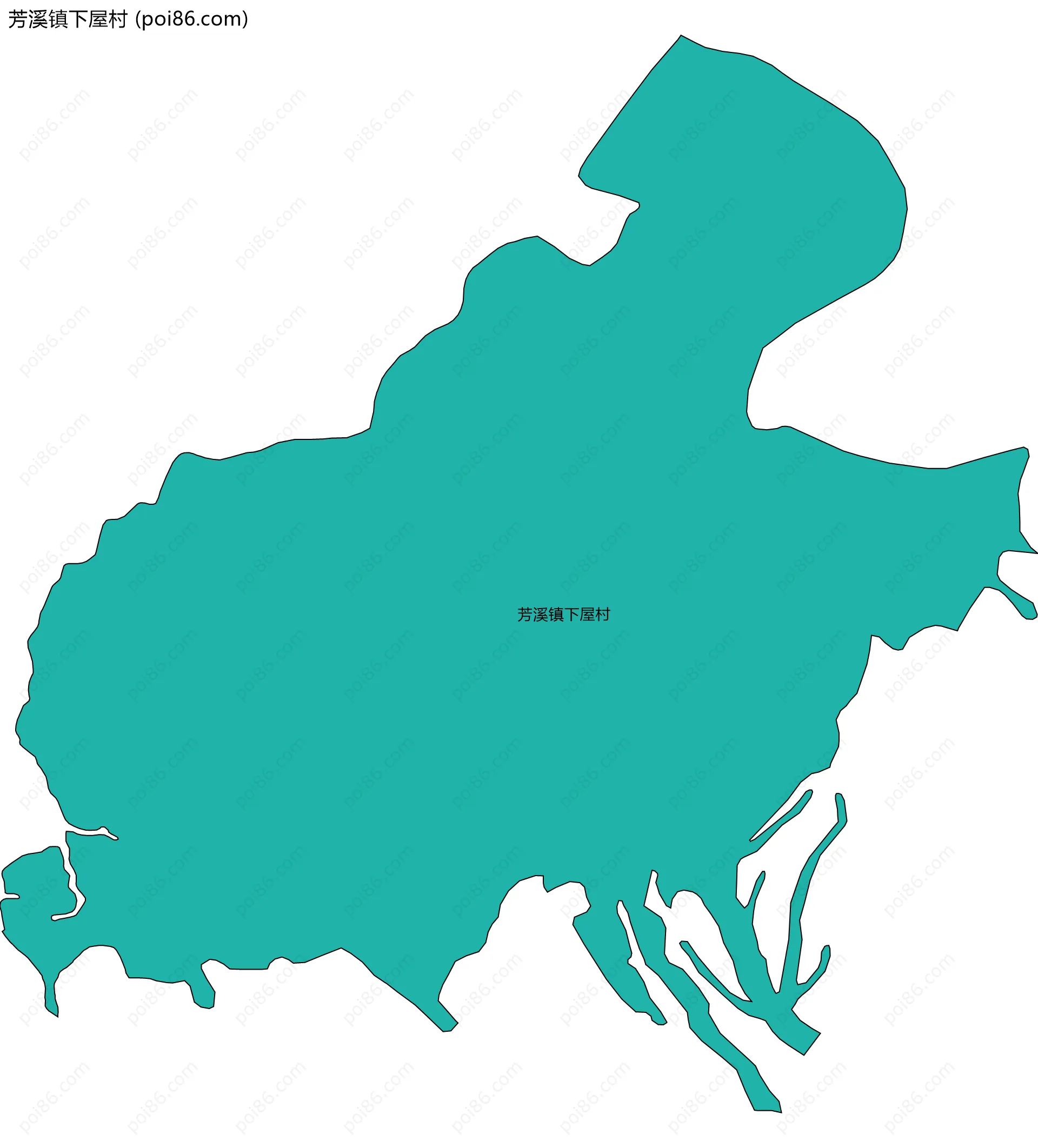 芳溪镇下屋村边界地图