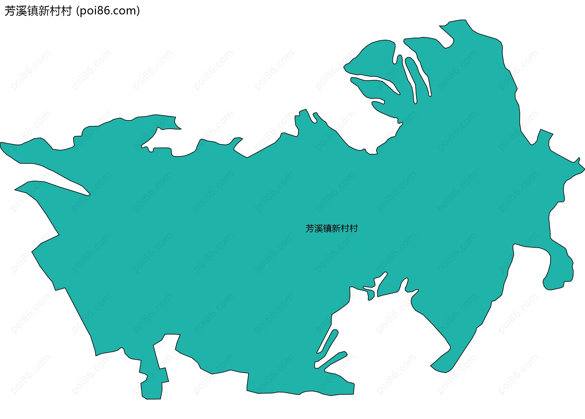 芳溪镇新村村边界地图