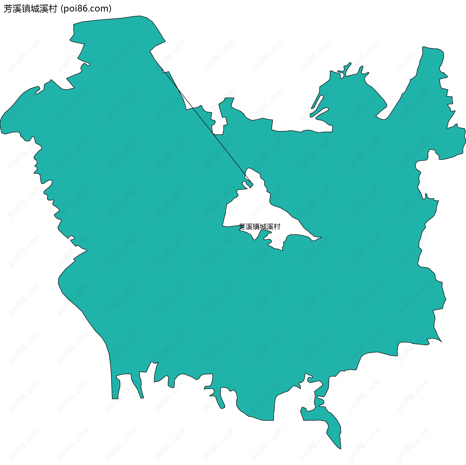 芳溪镇城溪村边界地图