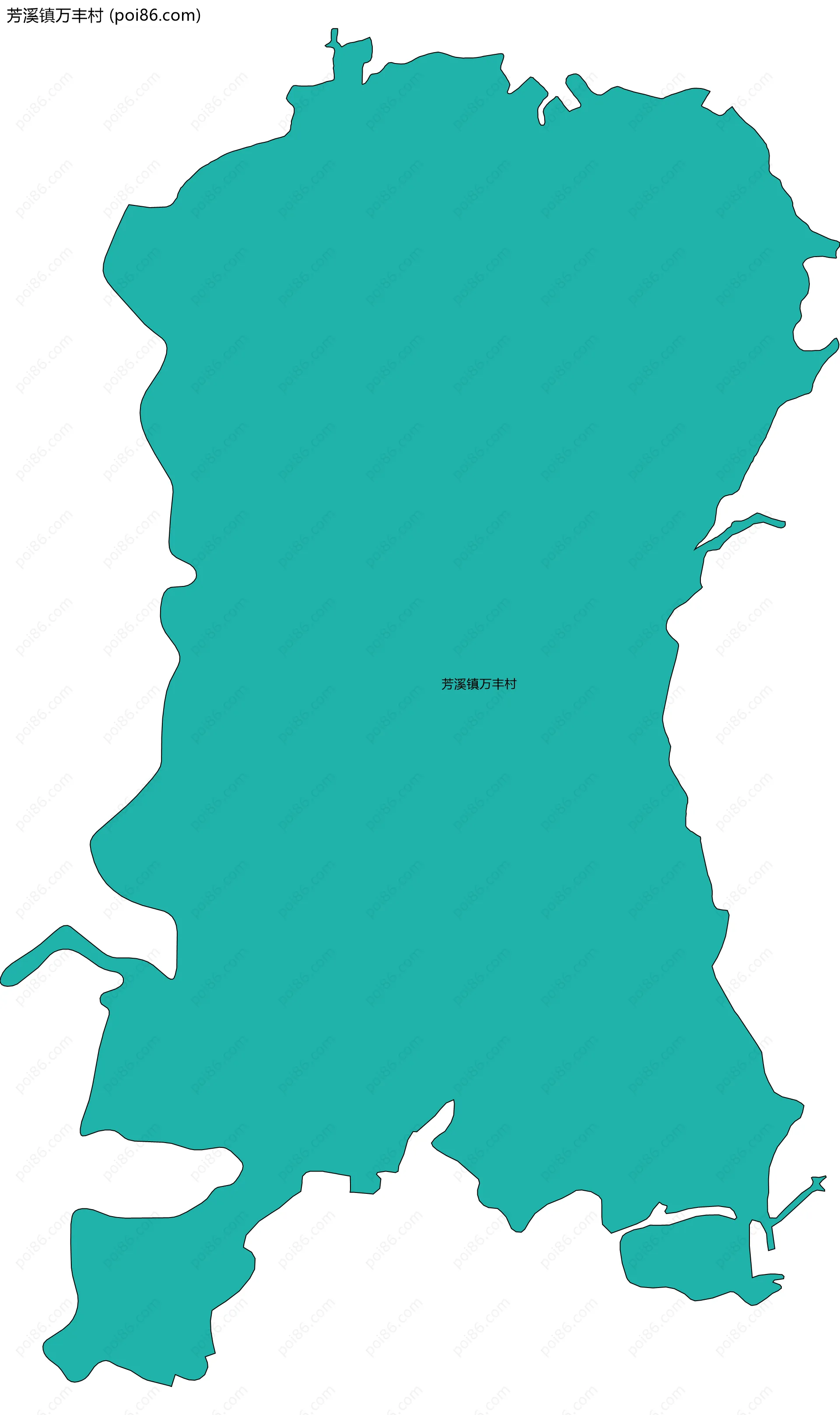 芳溪镇万丰村边界地图