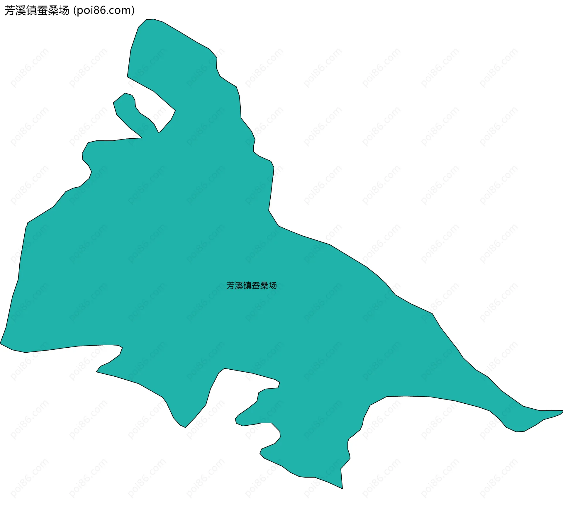 芳溪镇蚕桑场边界地图