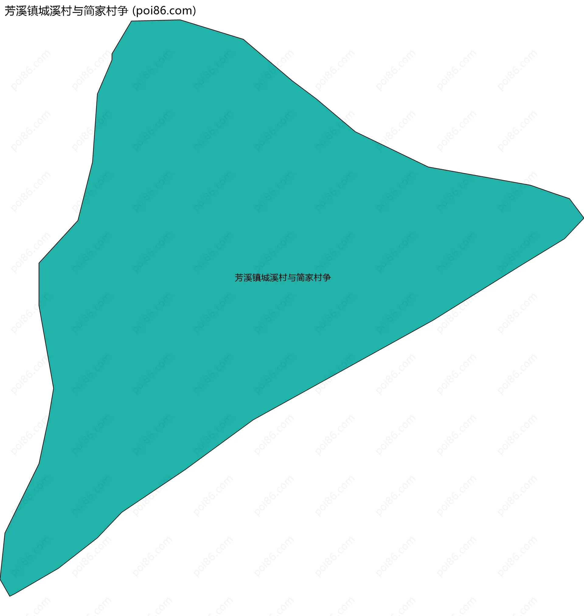 芳溪镇城溪村与简家村争边界地图