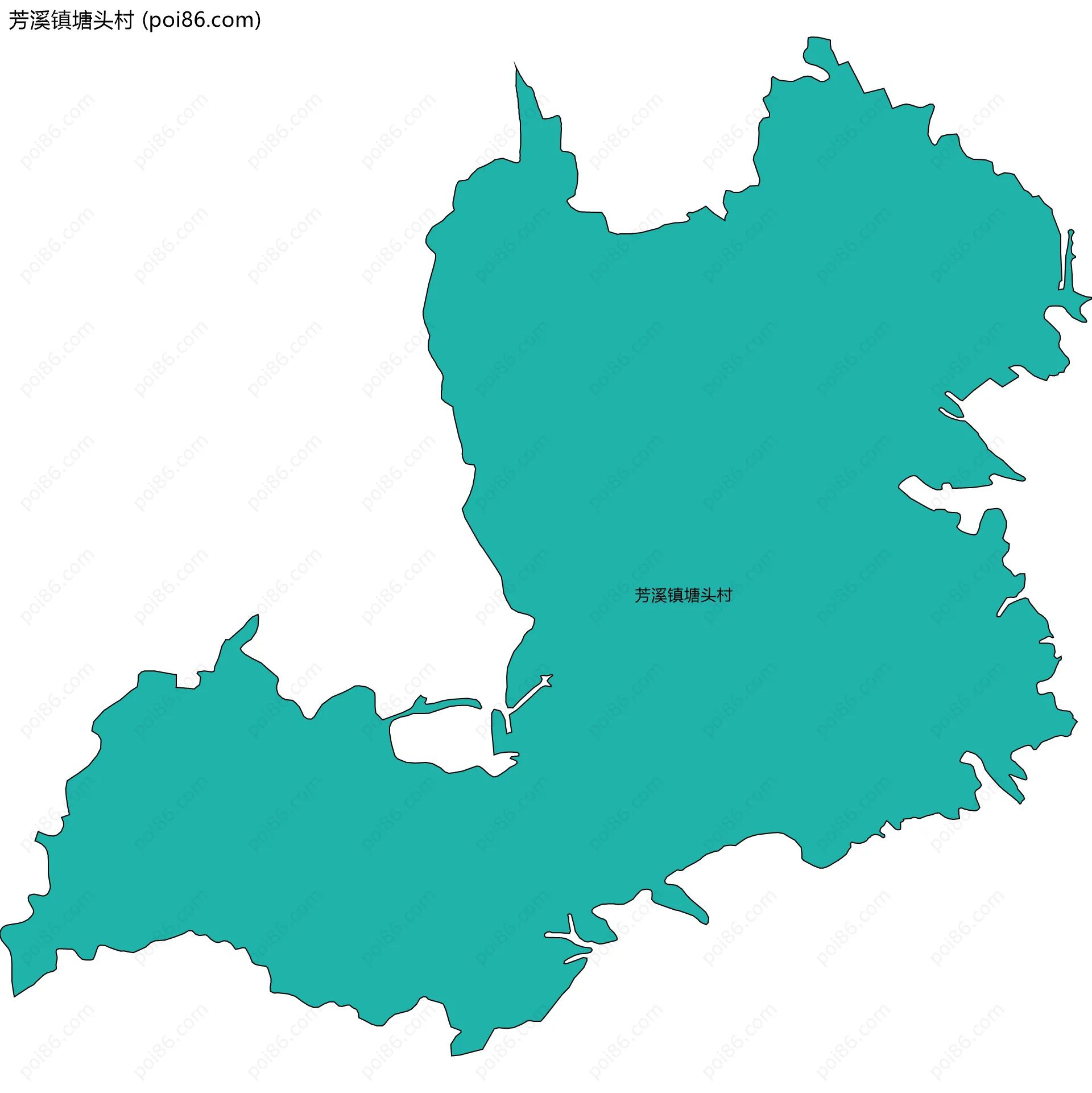 芳溪镇塘头村边界地图