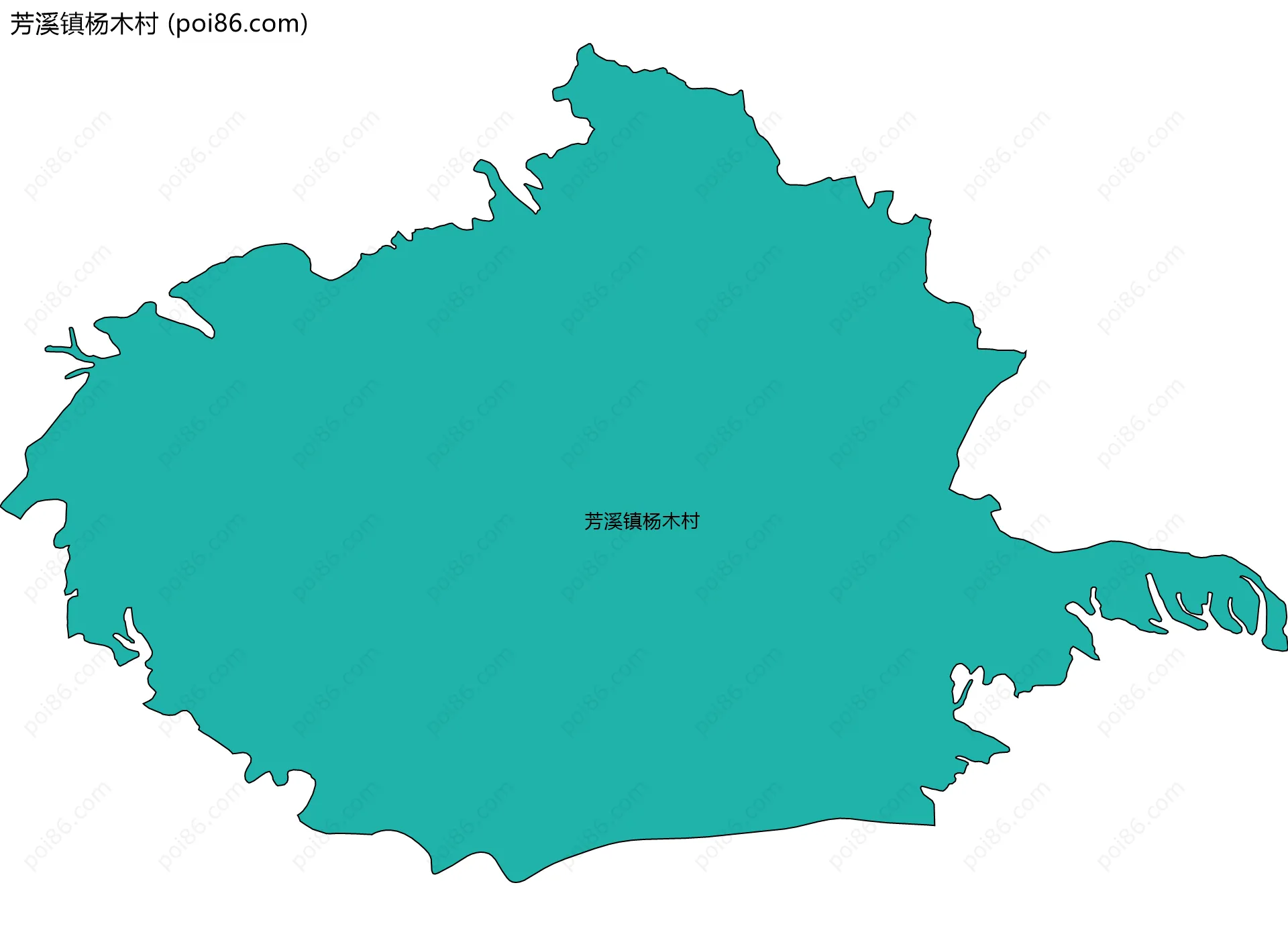 芳溪镇杨木村边界地图