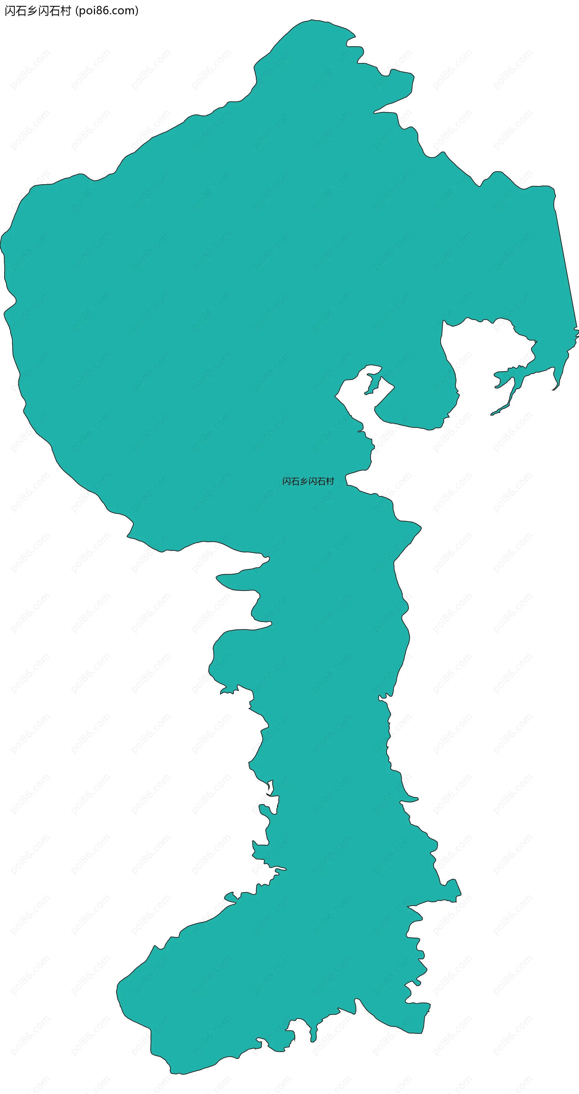 闪石乡闪石村边界地图