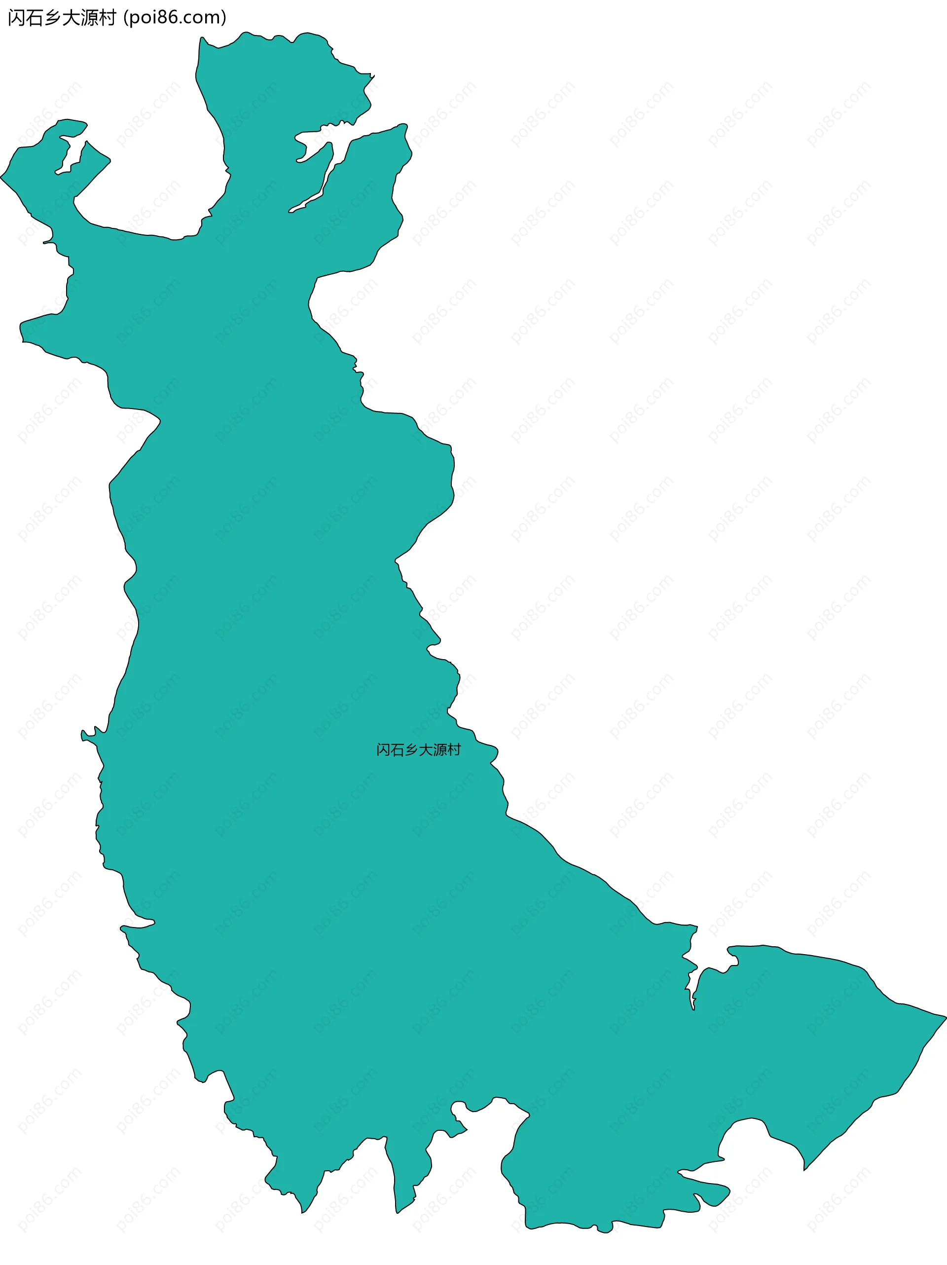 闪石乡大源村边界地图