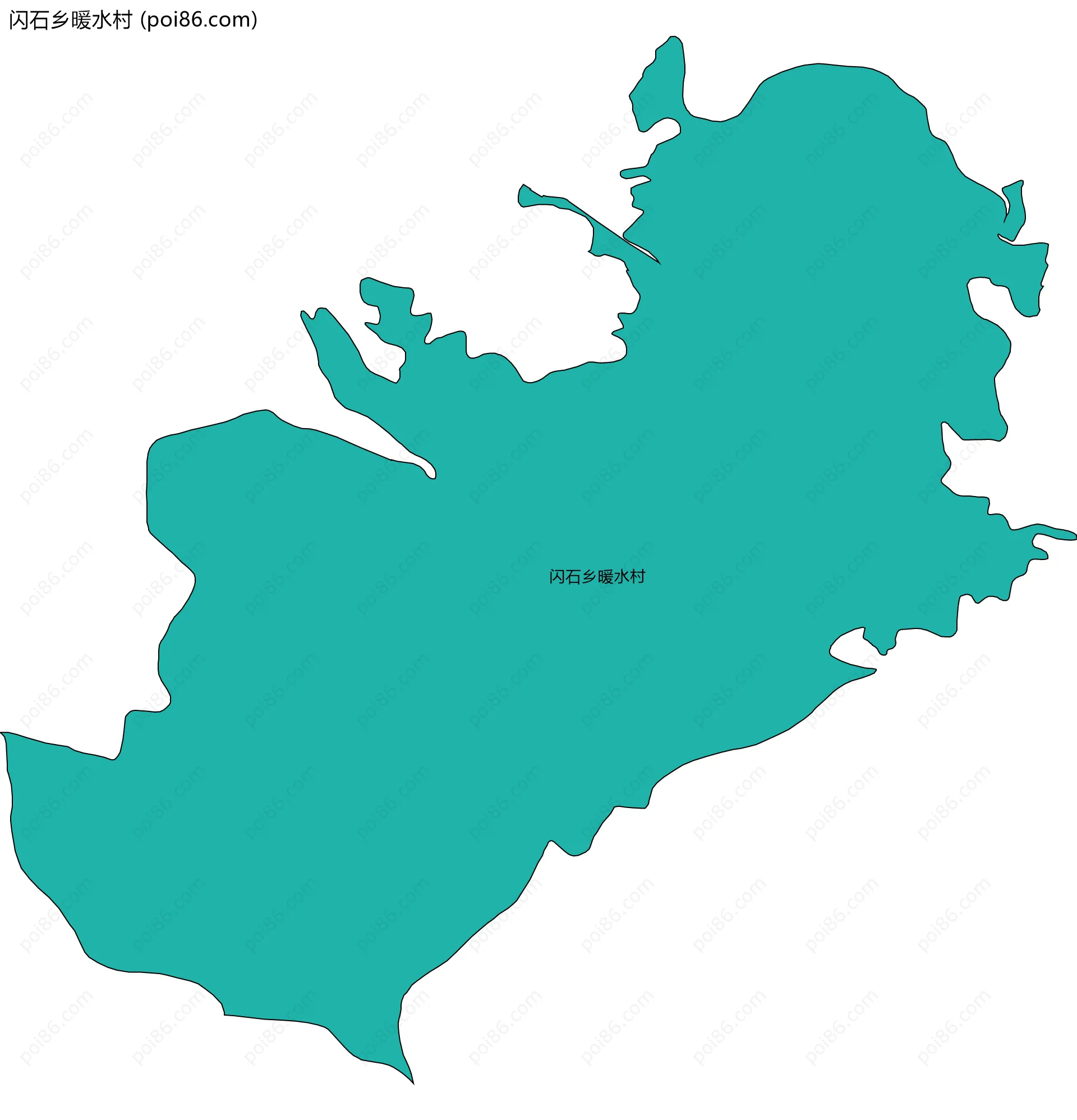 闪石乡暖水村边界地图