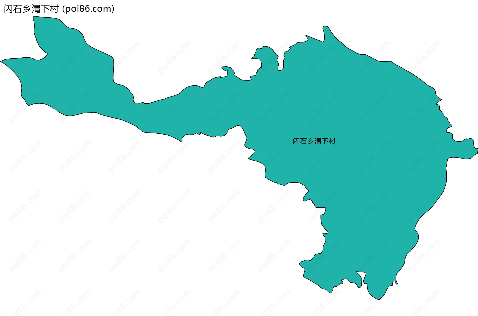 闪石乡渭下村边界地图