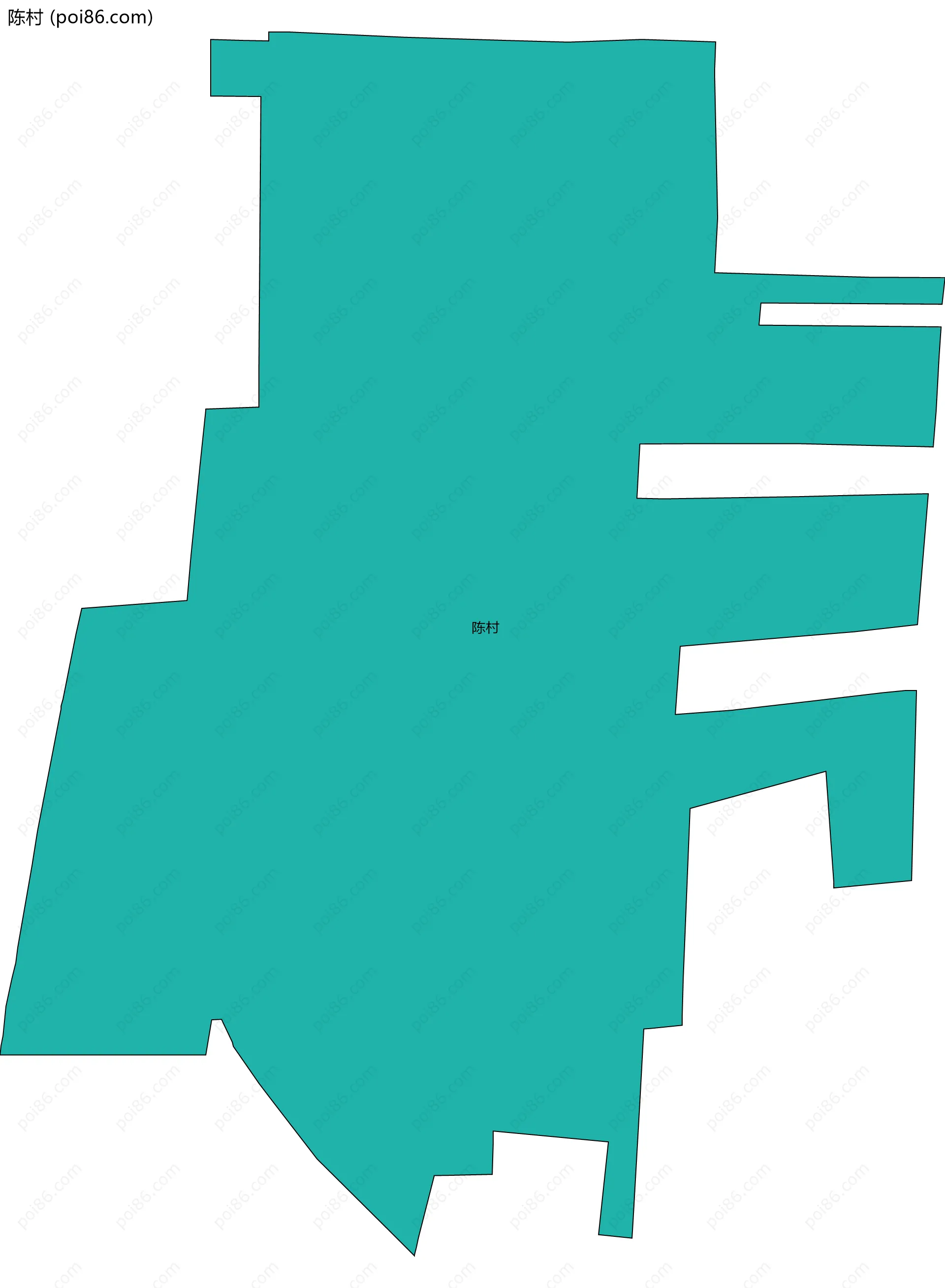 陈村边界地图