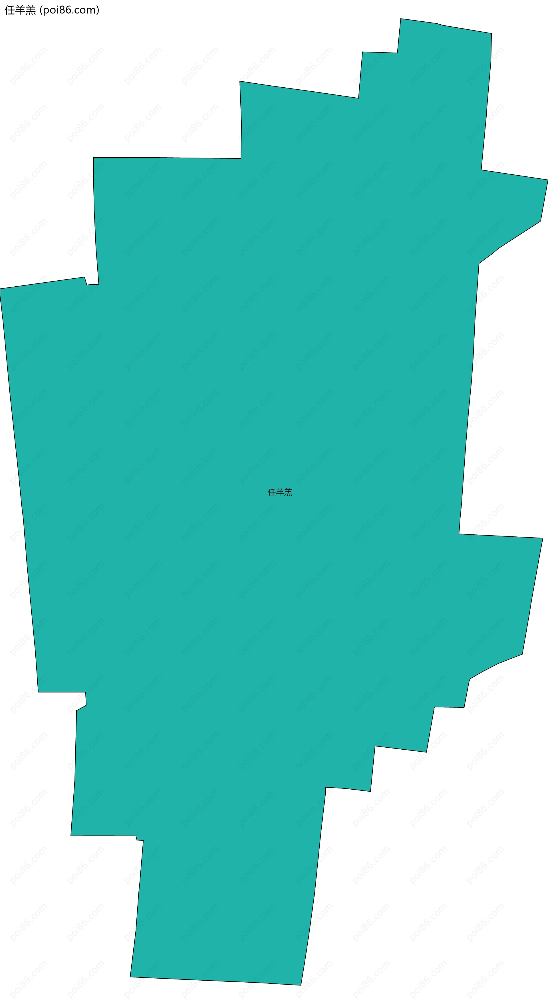 任羊羔边界地图