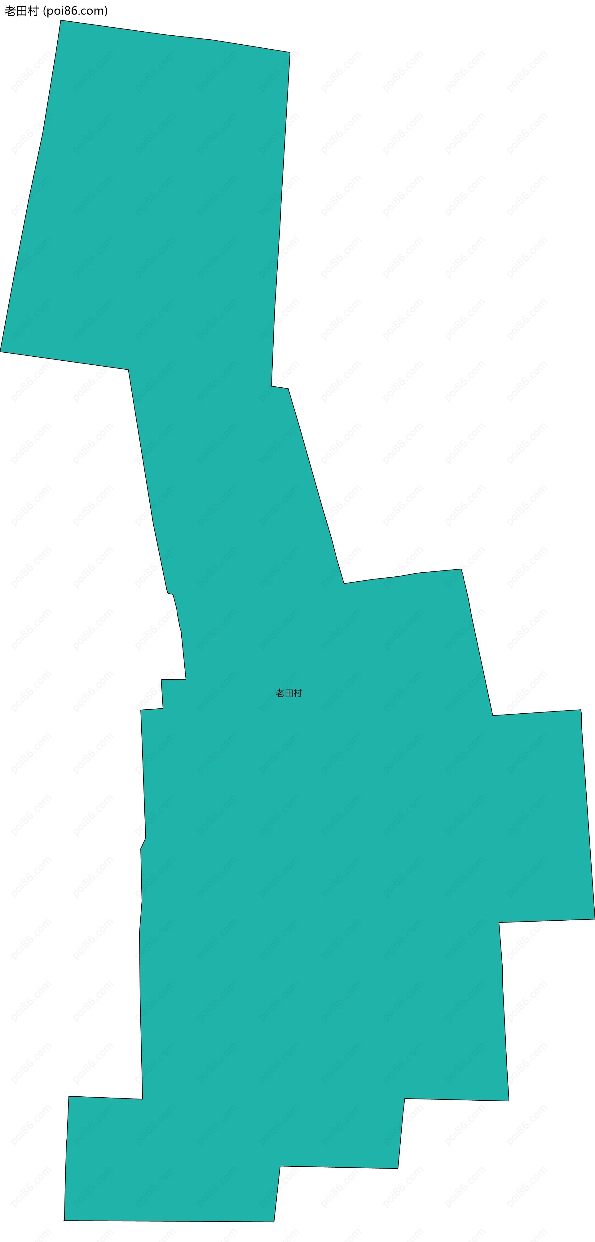 老田村边界地图