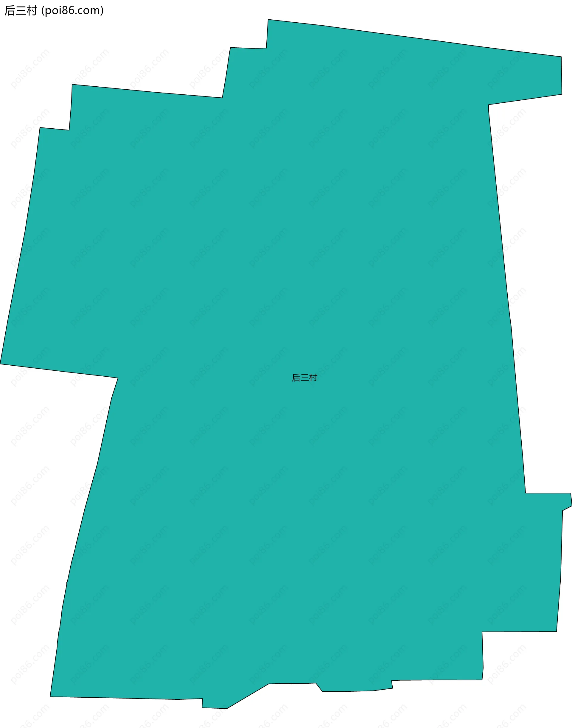 后三村边界地图