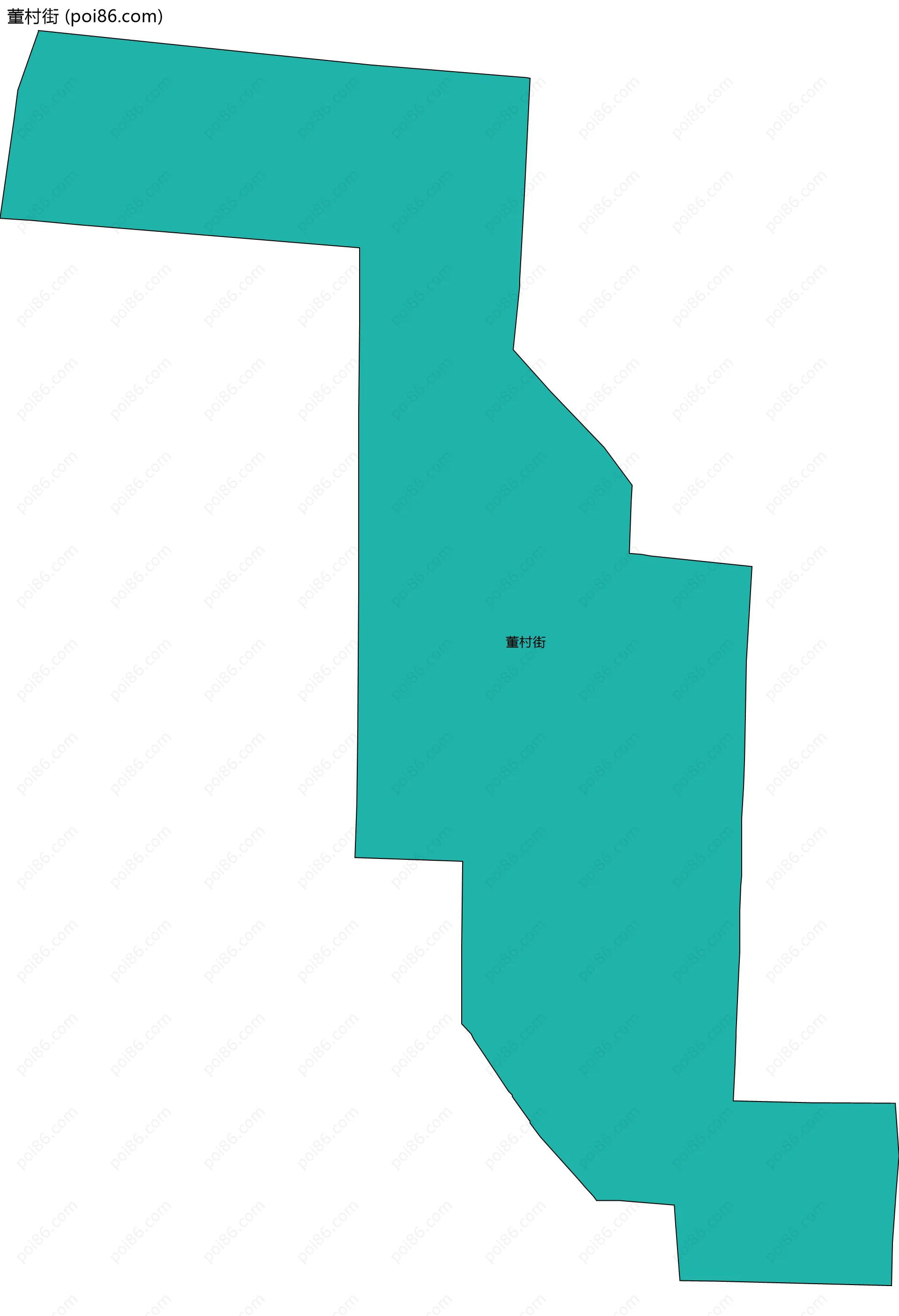 董村街边界地图