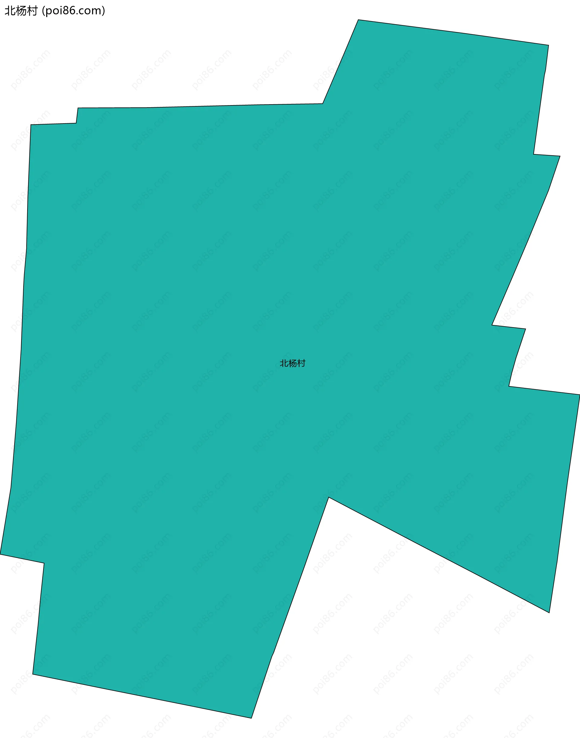 北杨村边界地图