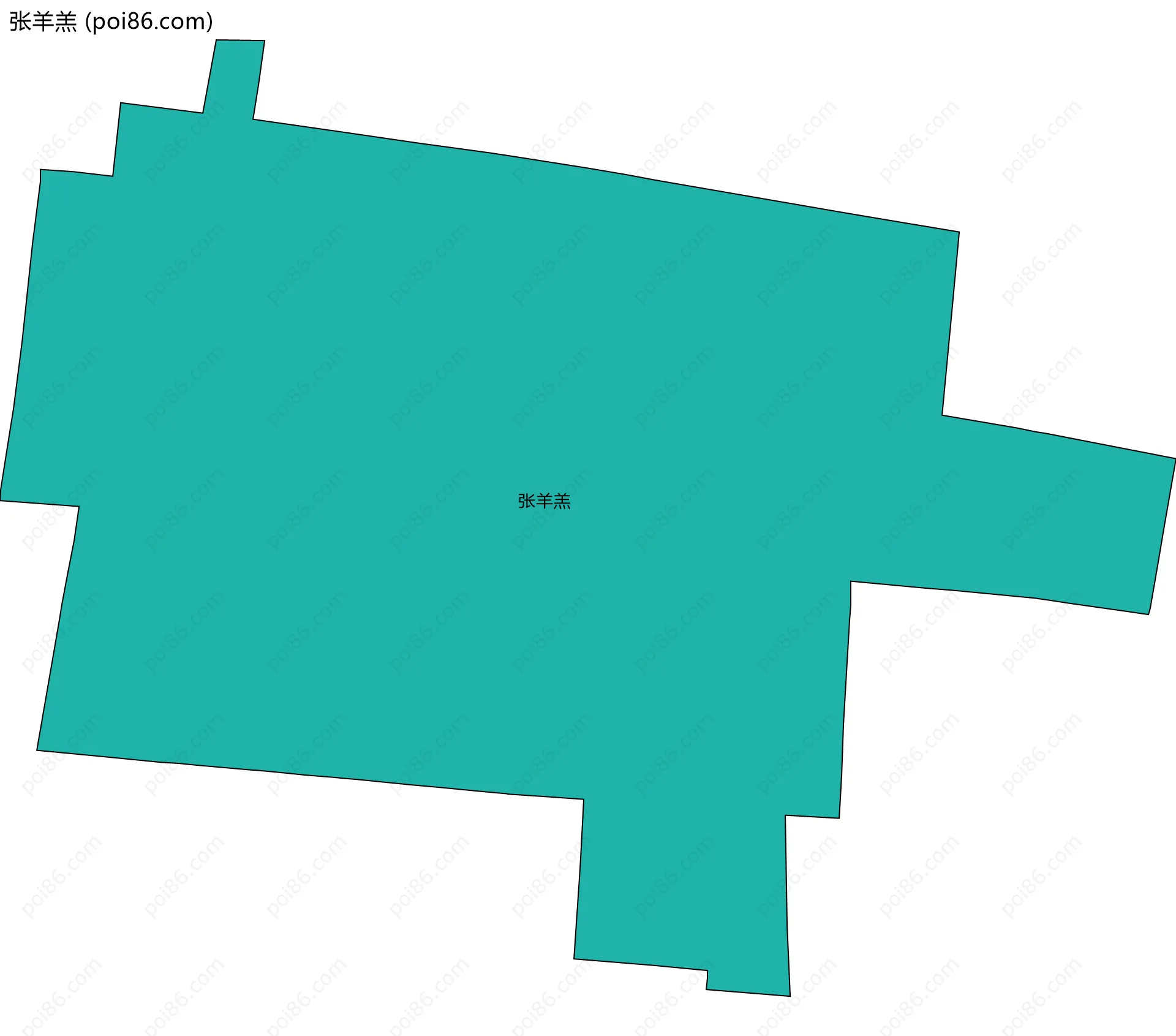 张羊羔边界地图