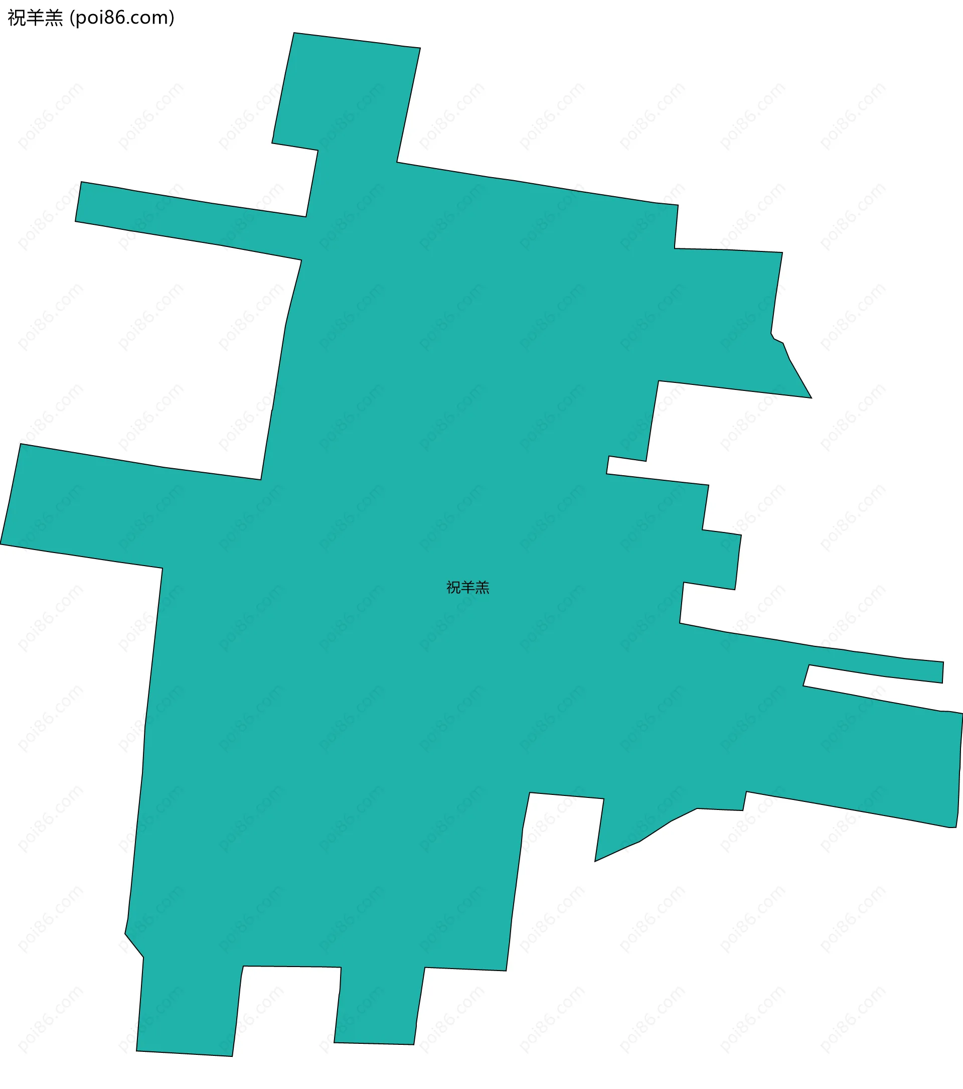 祝羊羔边界地图