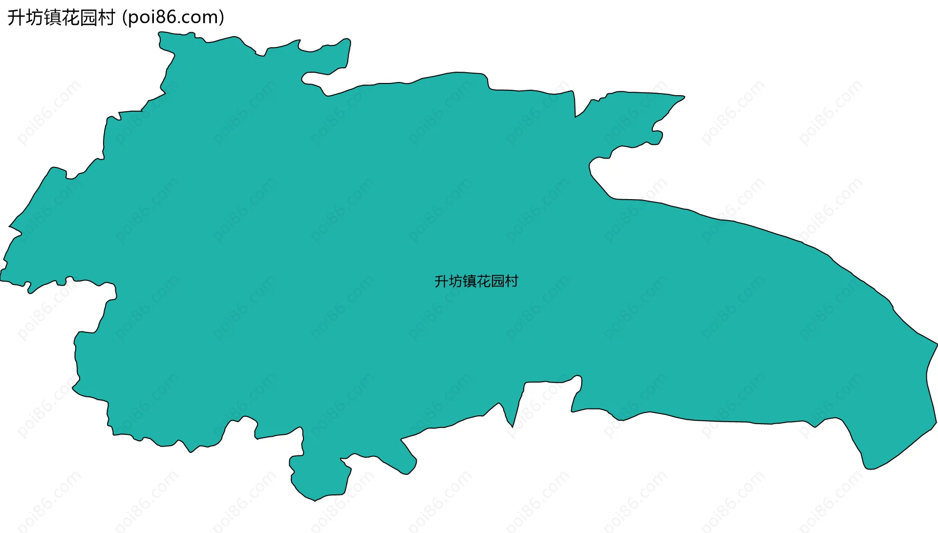 升坊镇花园村边界地图