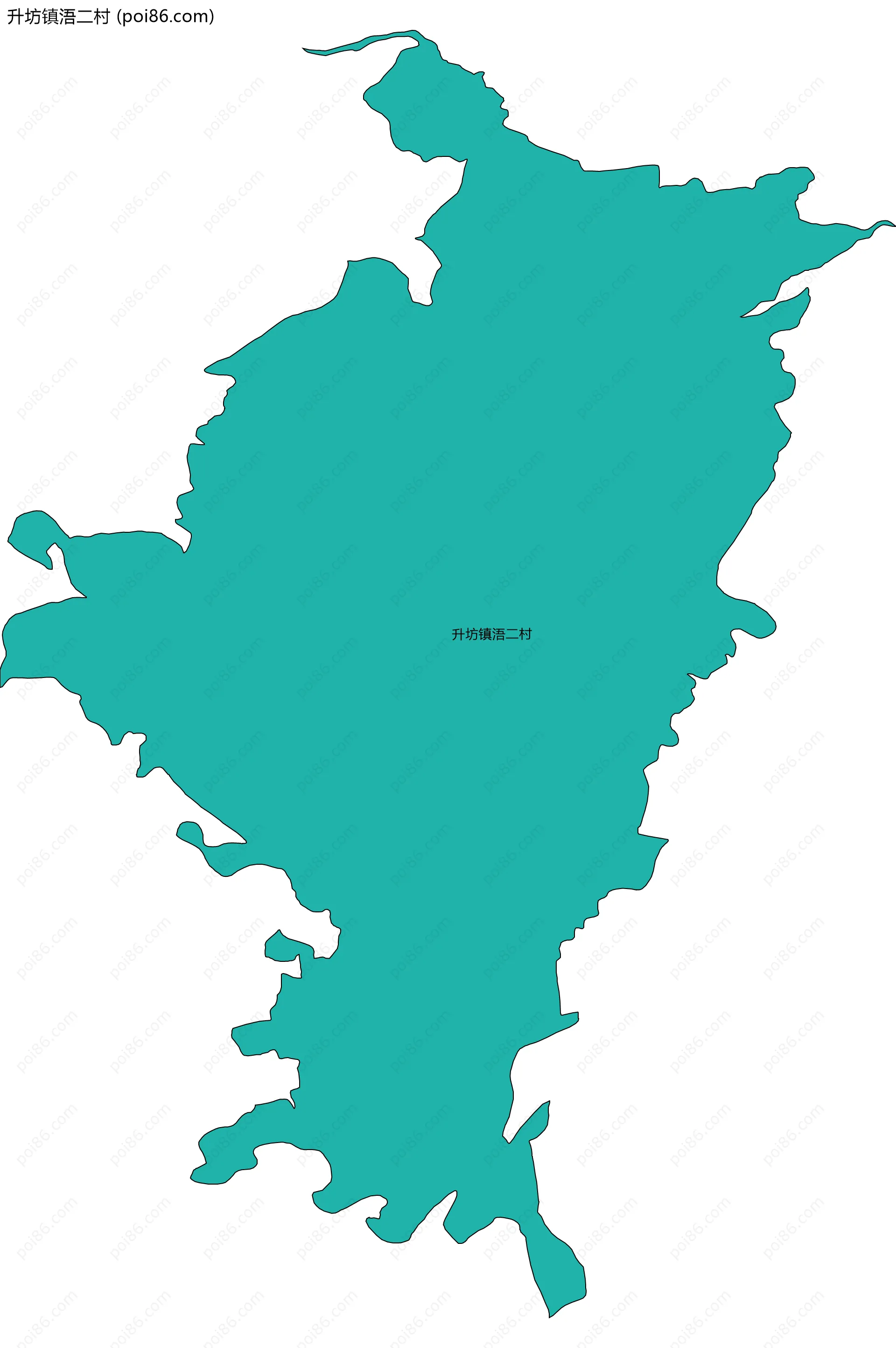升坊镇浯二村边界地图