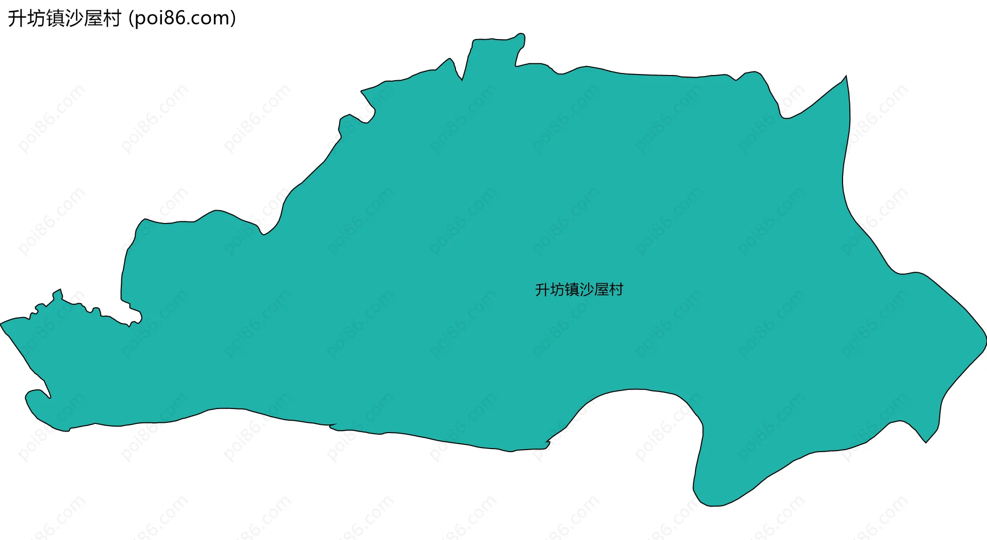 升坊镇沙屋村边界地图