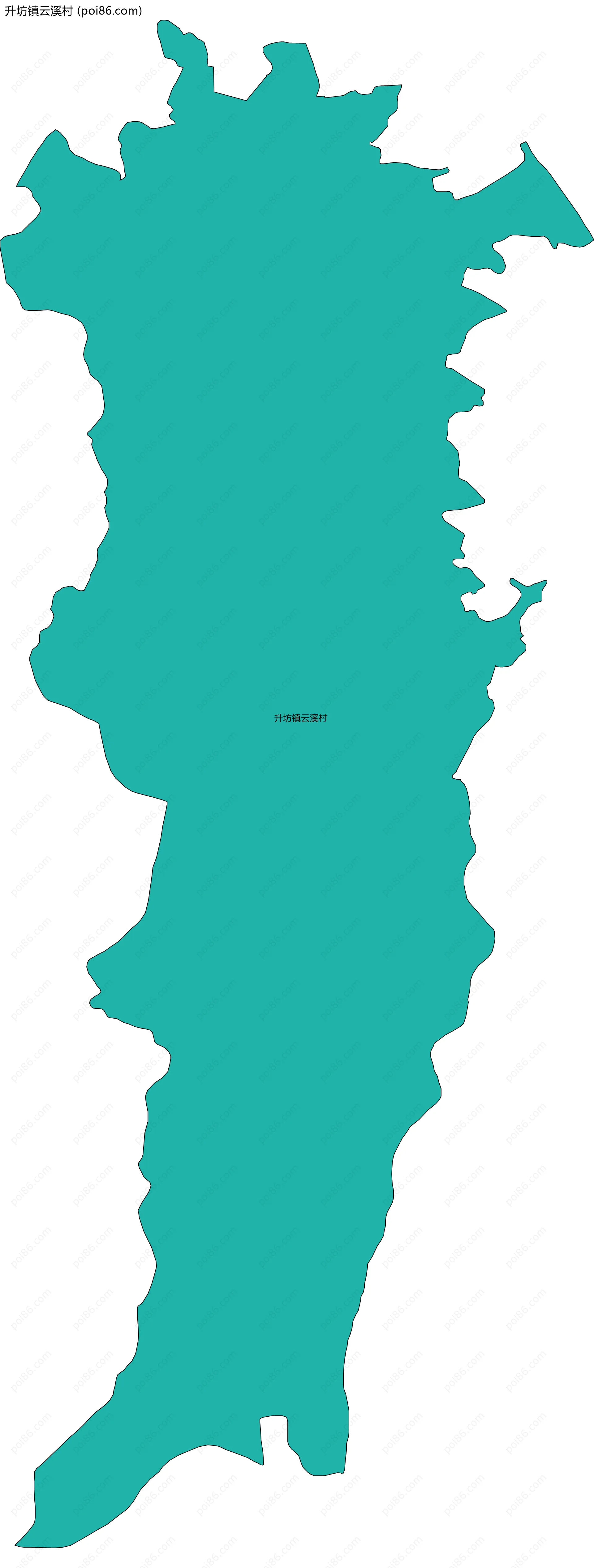 升坊镇云溪村边界地图