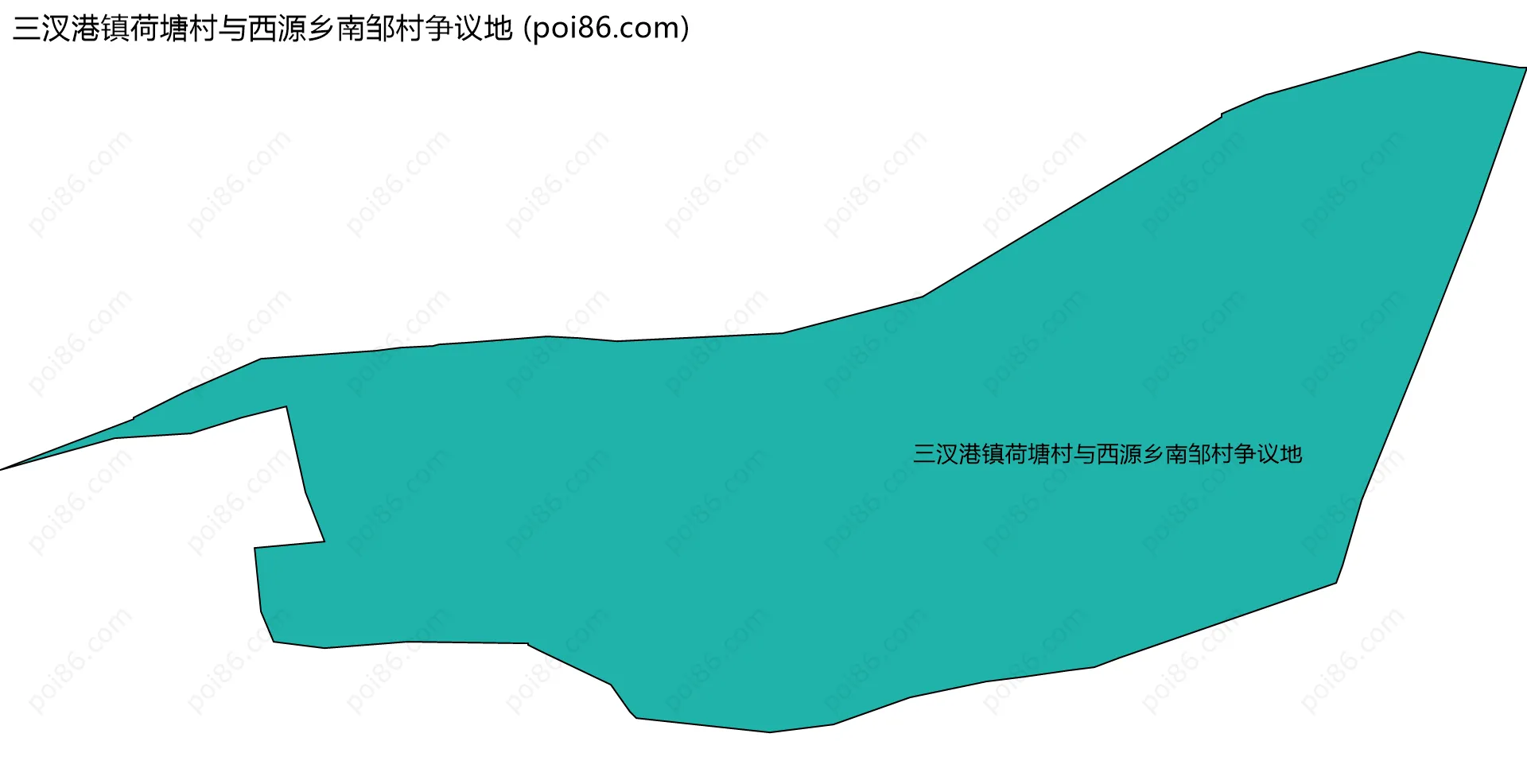 三汊港镇荷塘村与西源乡南邹村争议地边界地图
