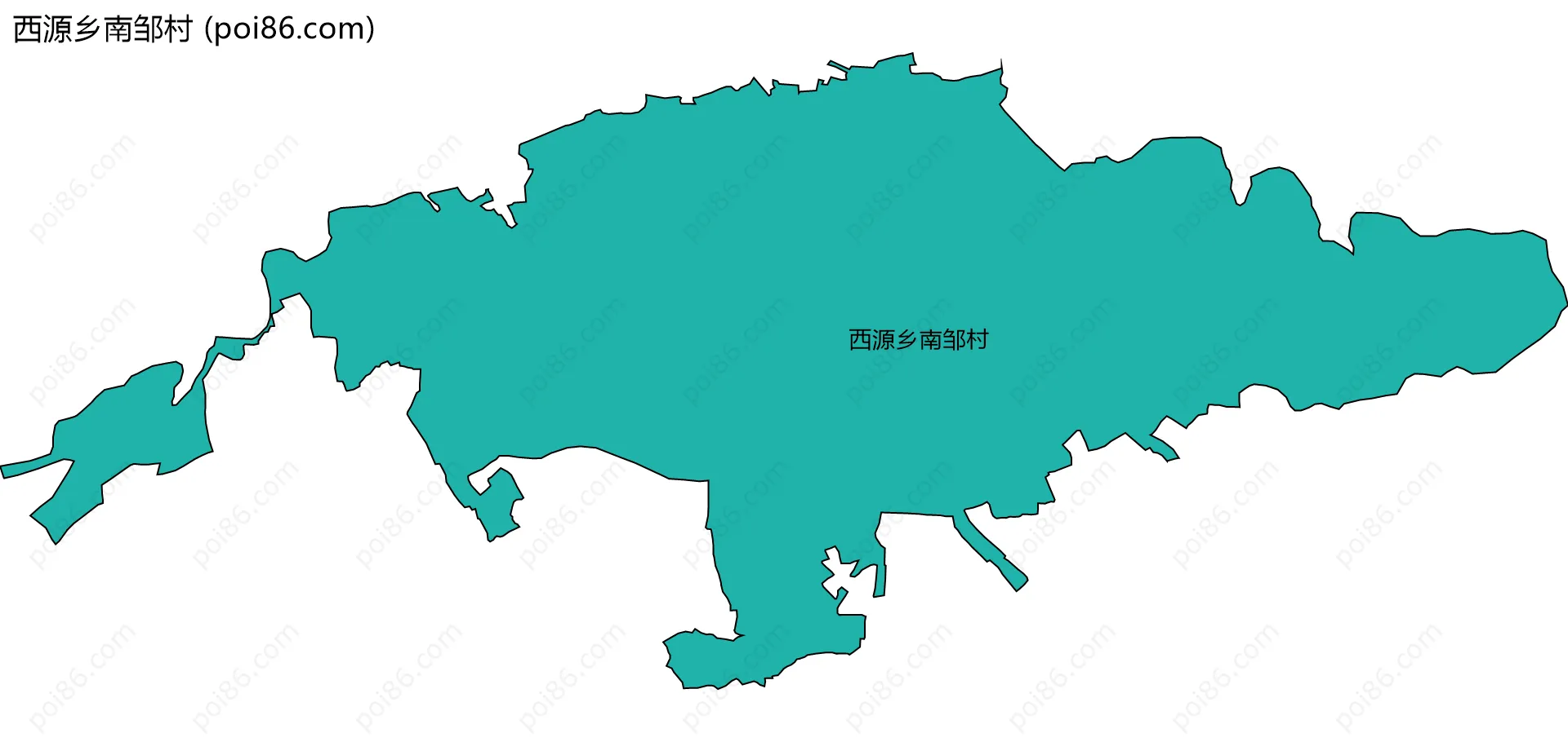 西源乡南邹村边界地图