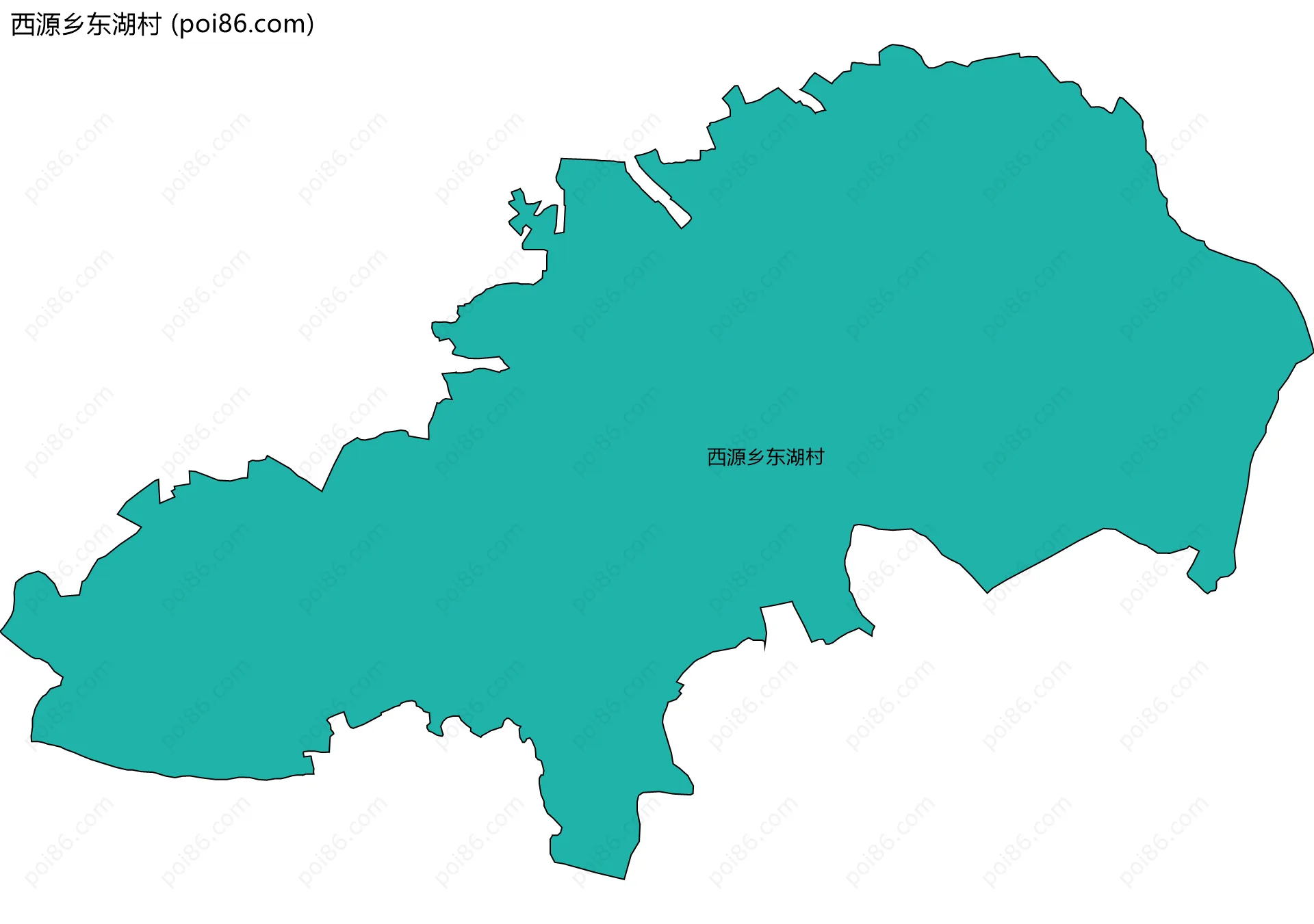 西源乡东湖村边界地图