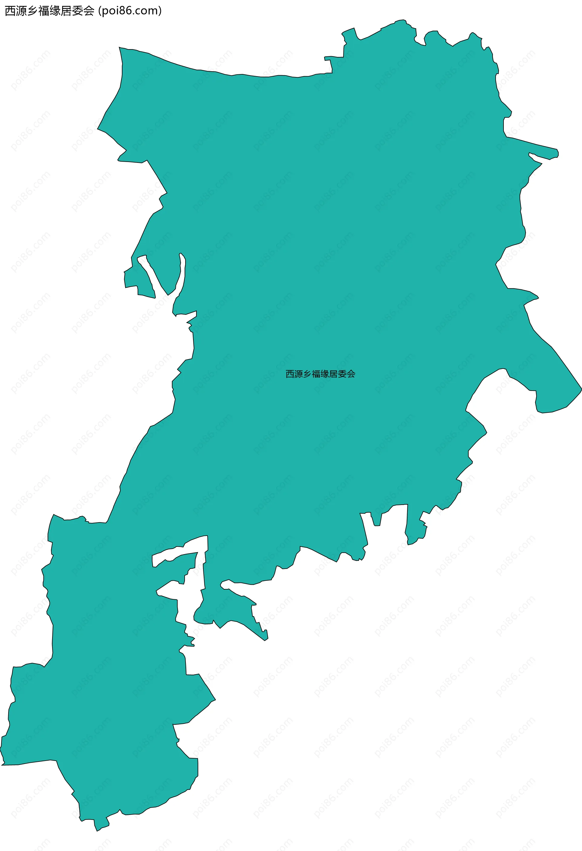 西源乡福缘居委会边界地图