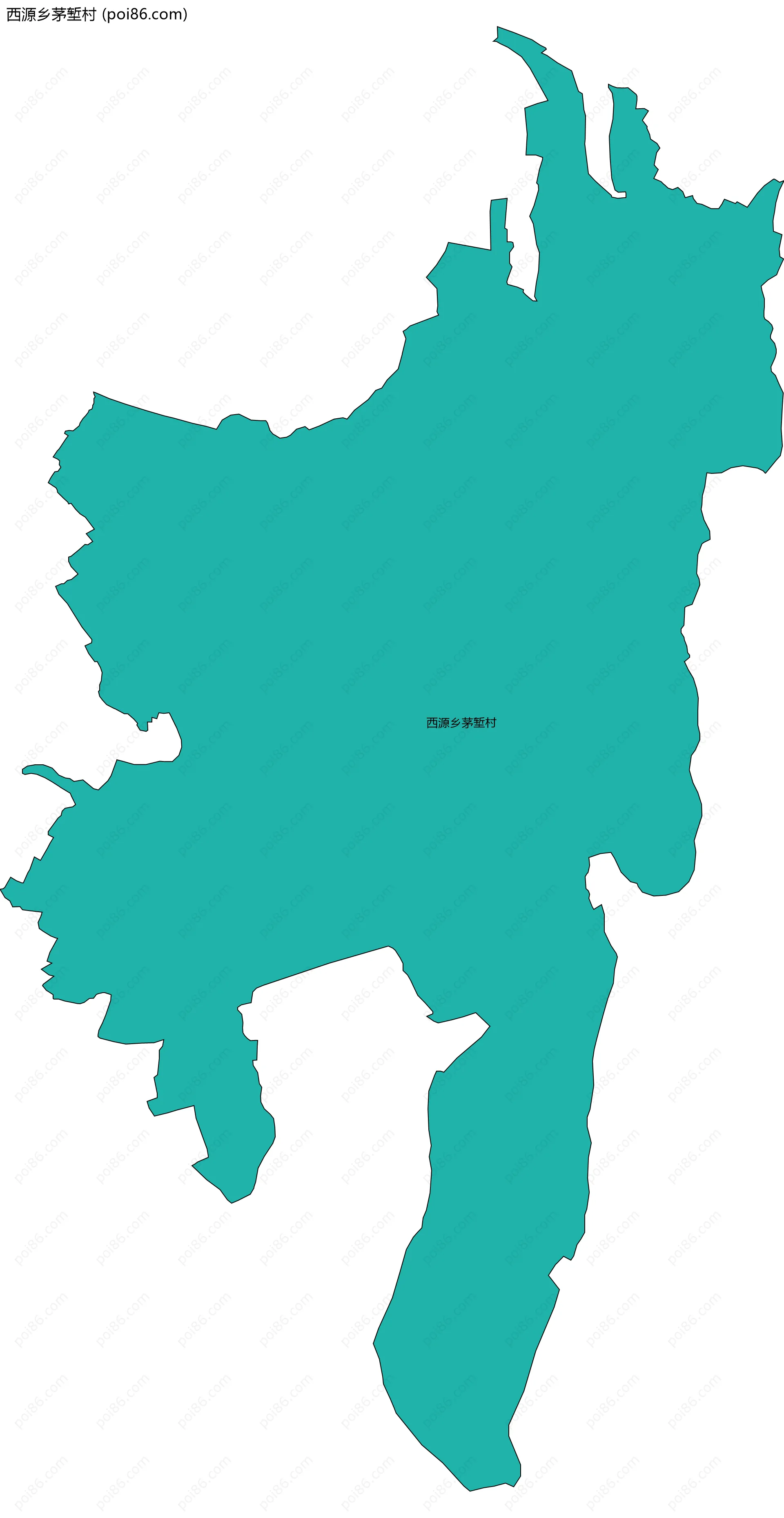 西源乡茅堑村边界地图