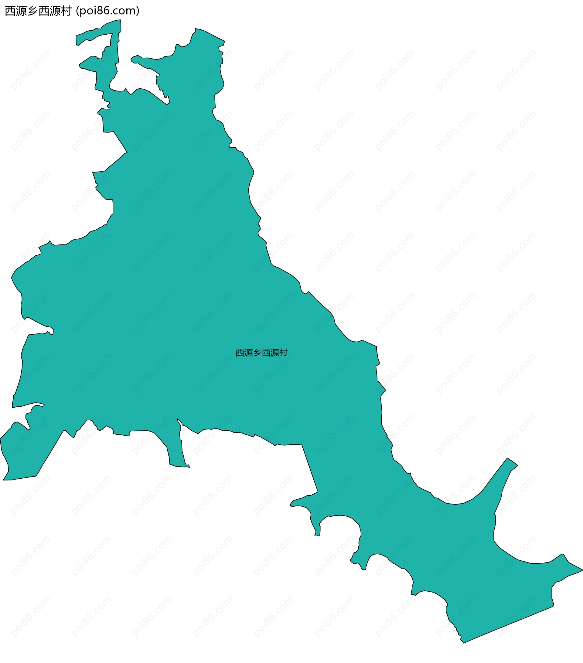 西源乡西源村边界地图