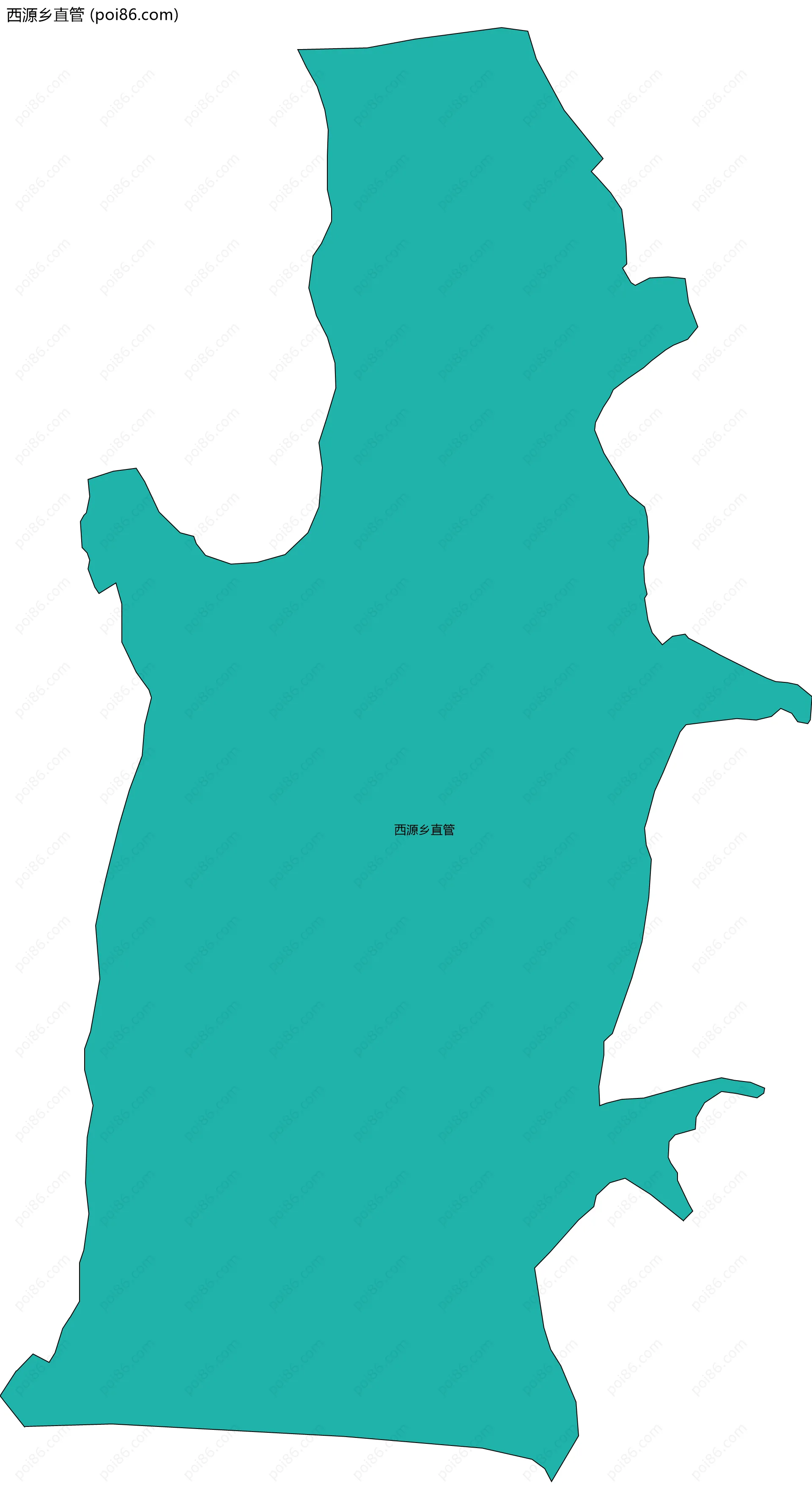 西源乡直管边界地图