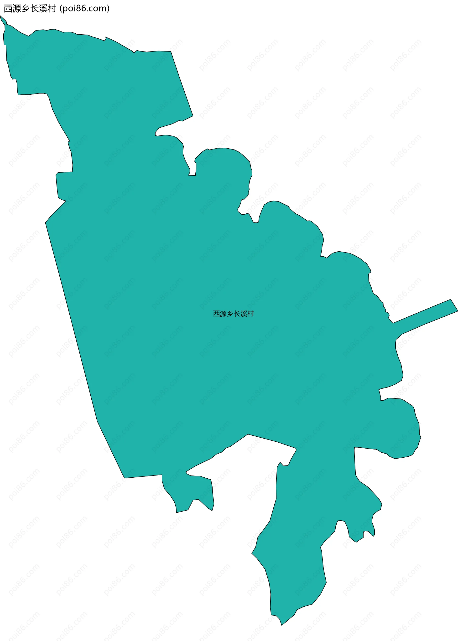 西源乡长溪村边界地图