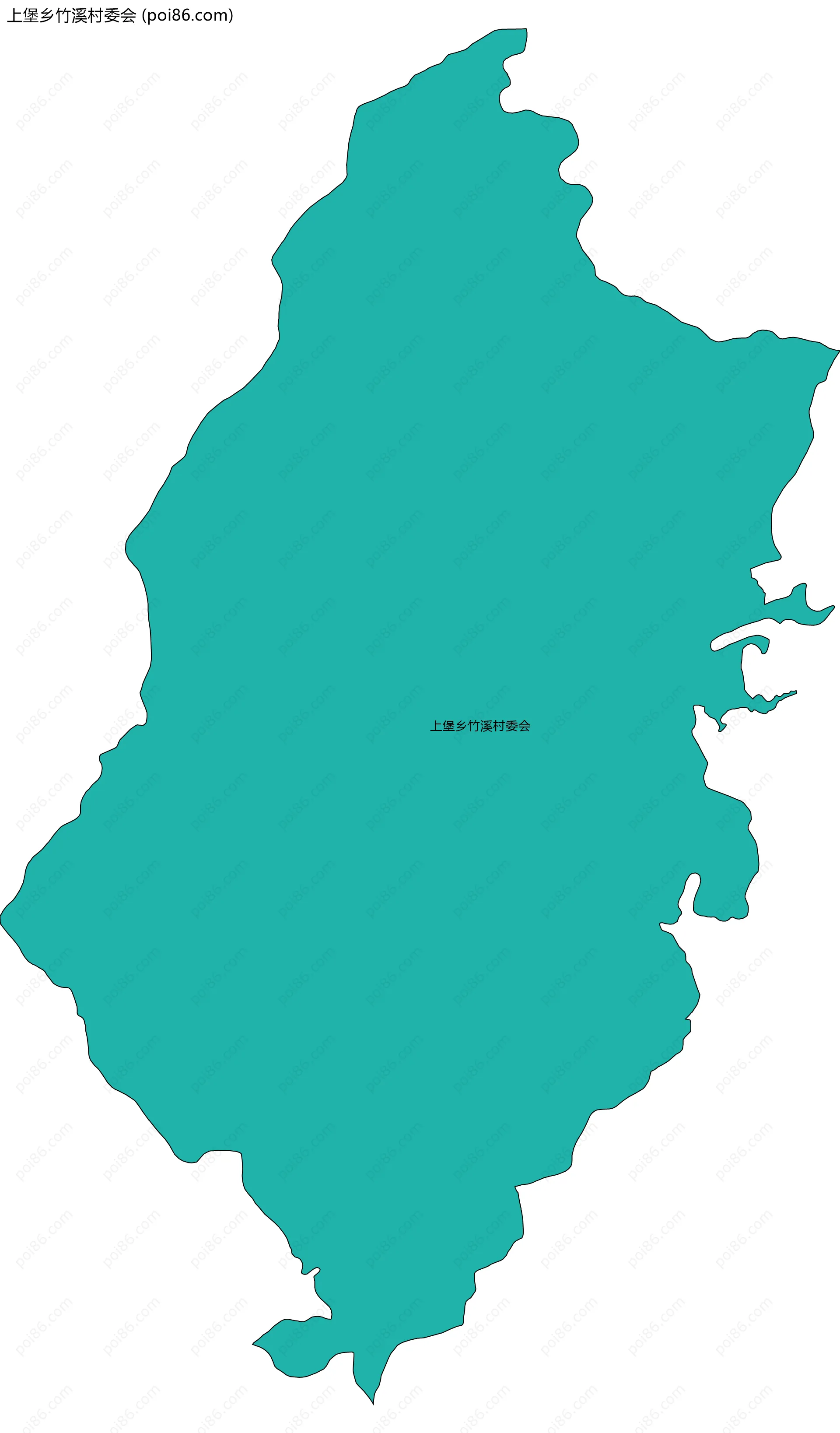 上堡乡竹溪村委会边界地图