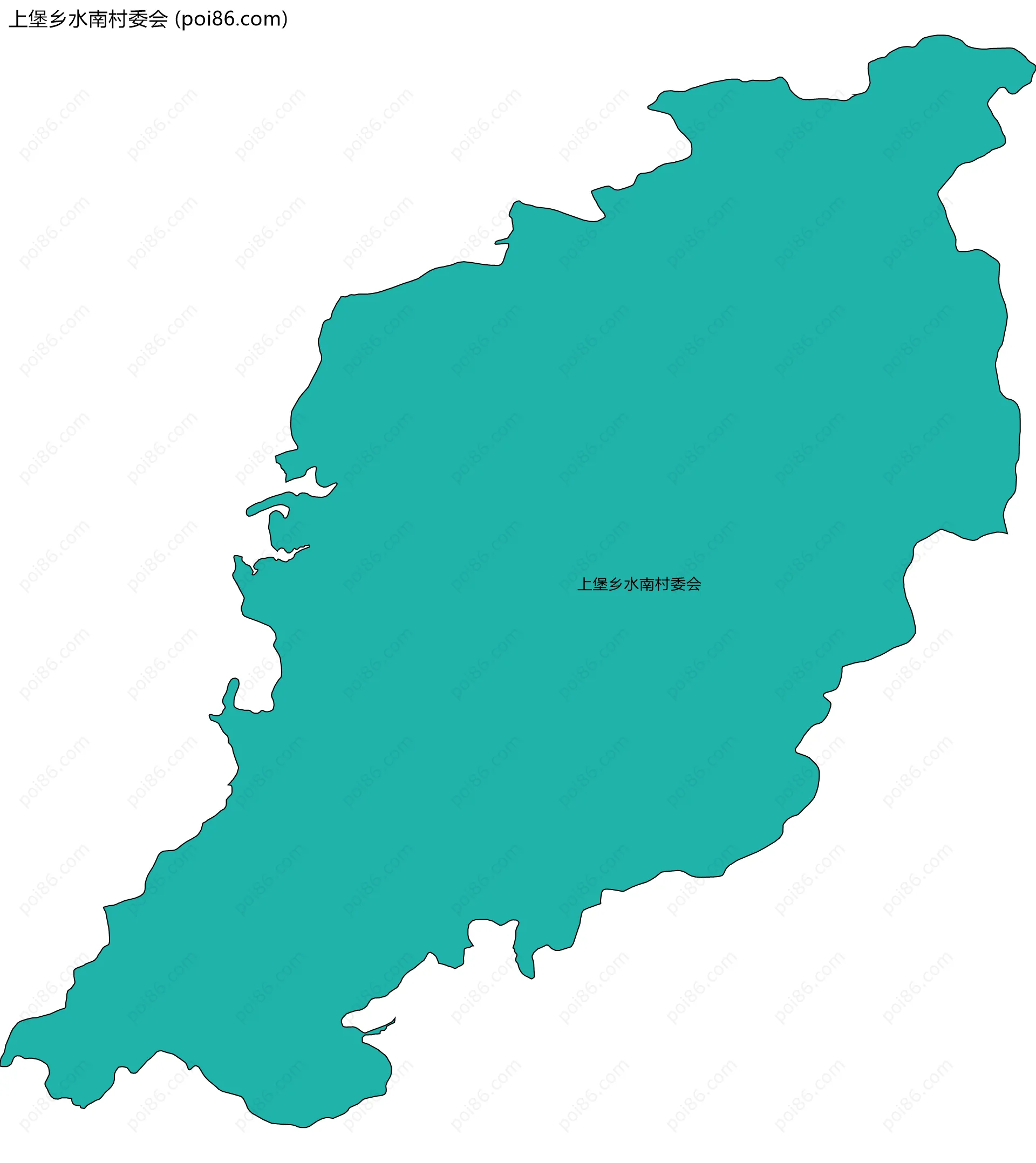 上堡乡水南村委会边界地图