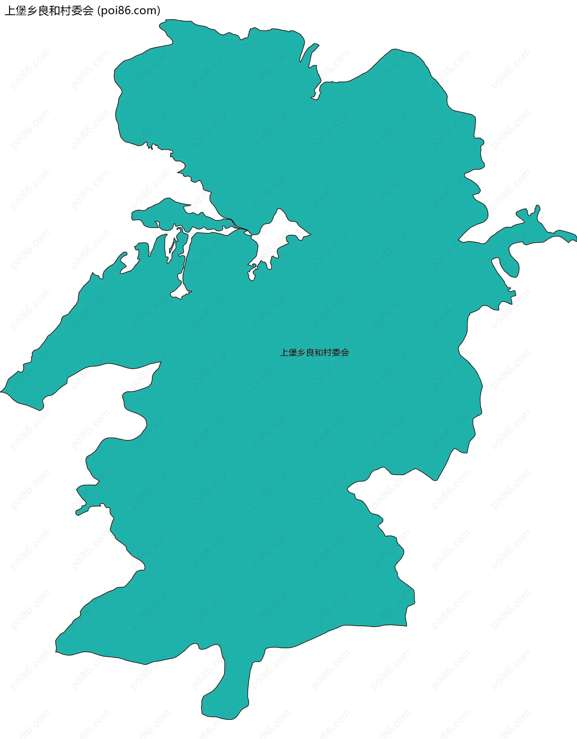 上堡乡良和村委会边界地图