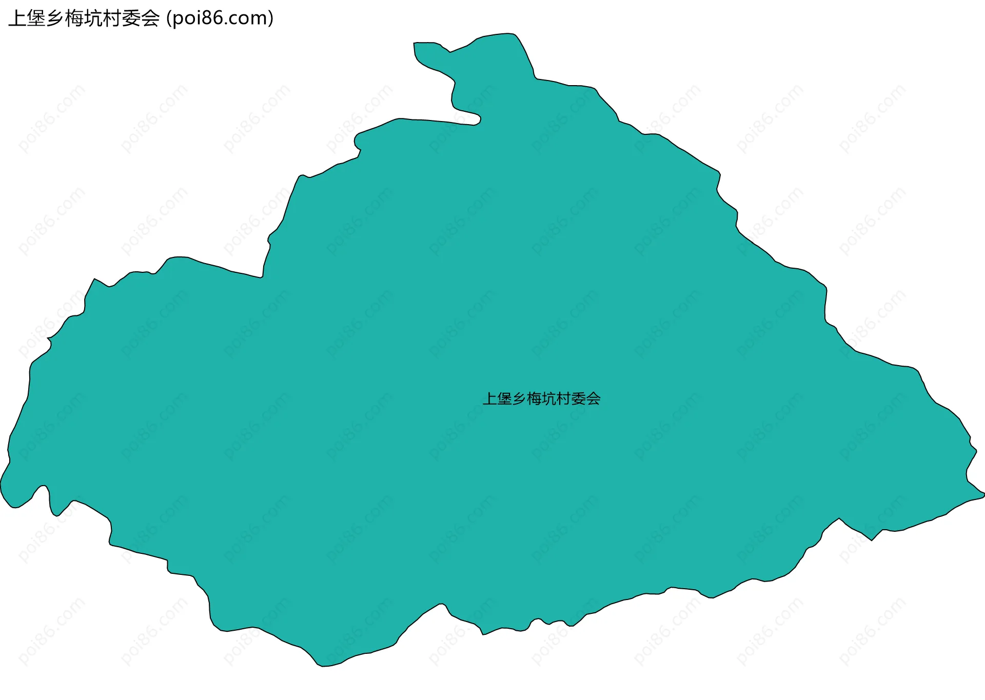 上堡乡梅坑村委会边界地图