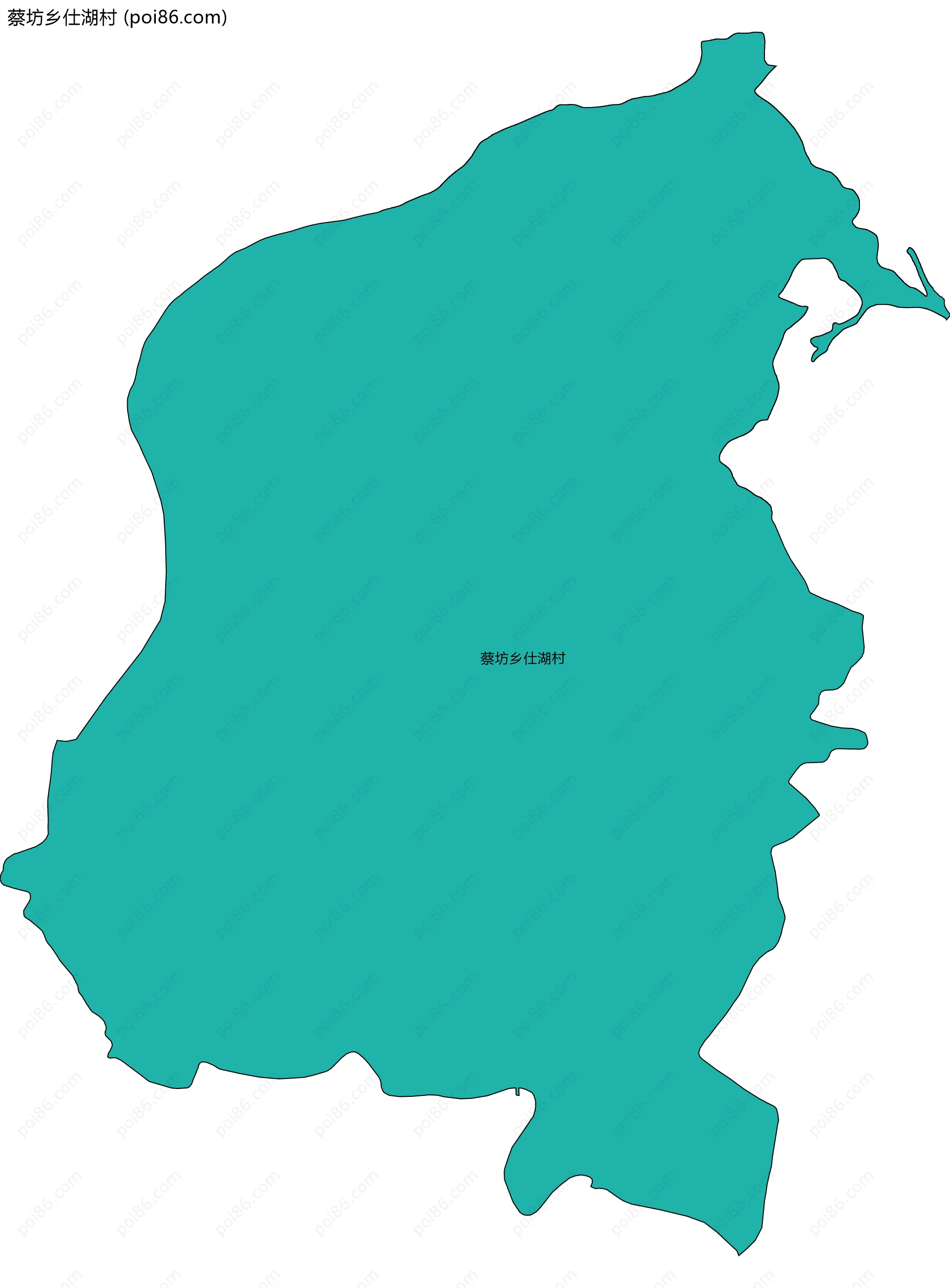 蔡坊乡仕湖村边界地图