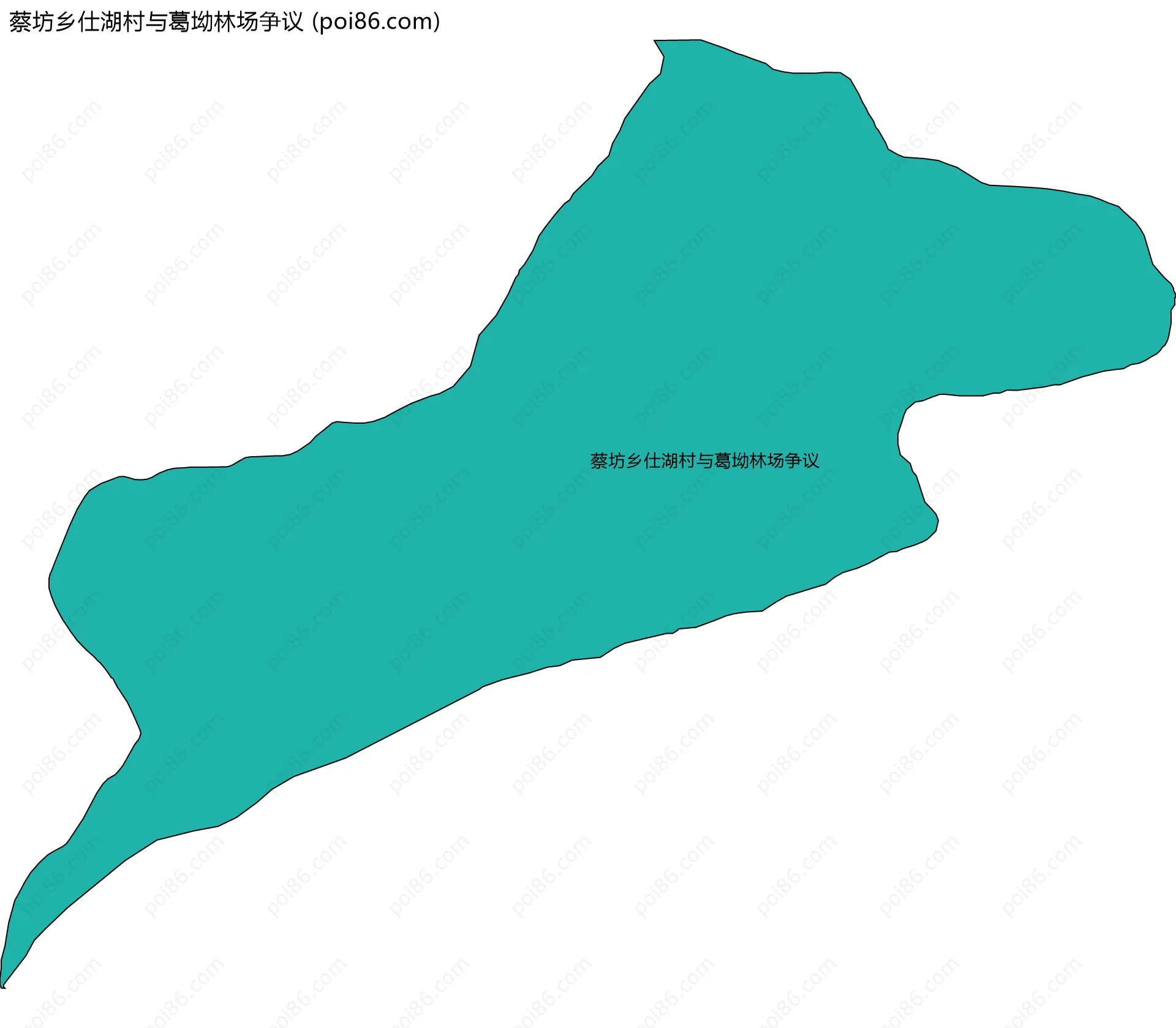 蔡坊乡仕湖村与葛坳林场争议边界地图