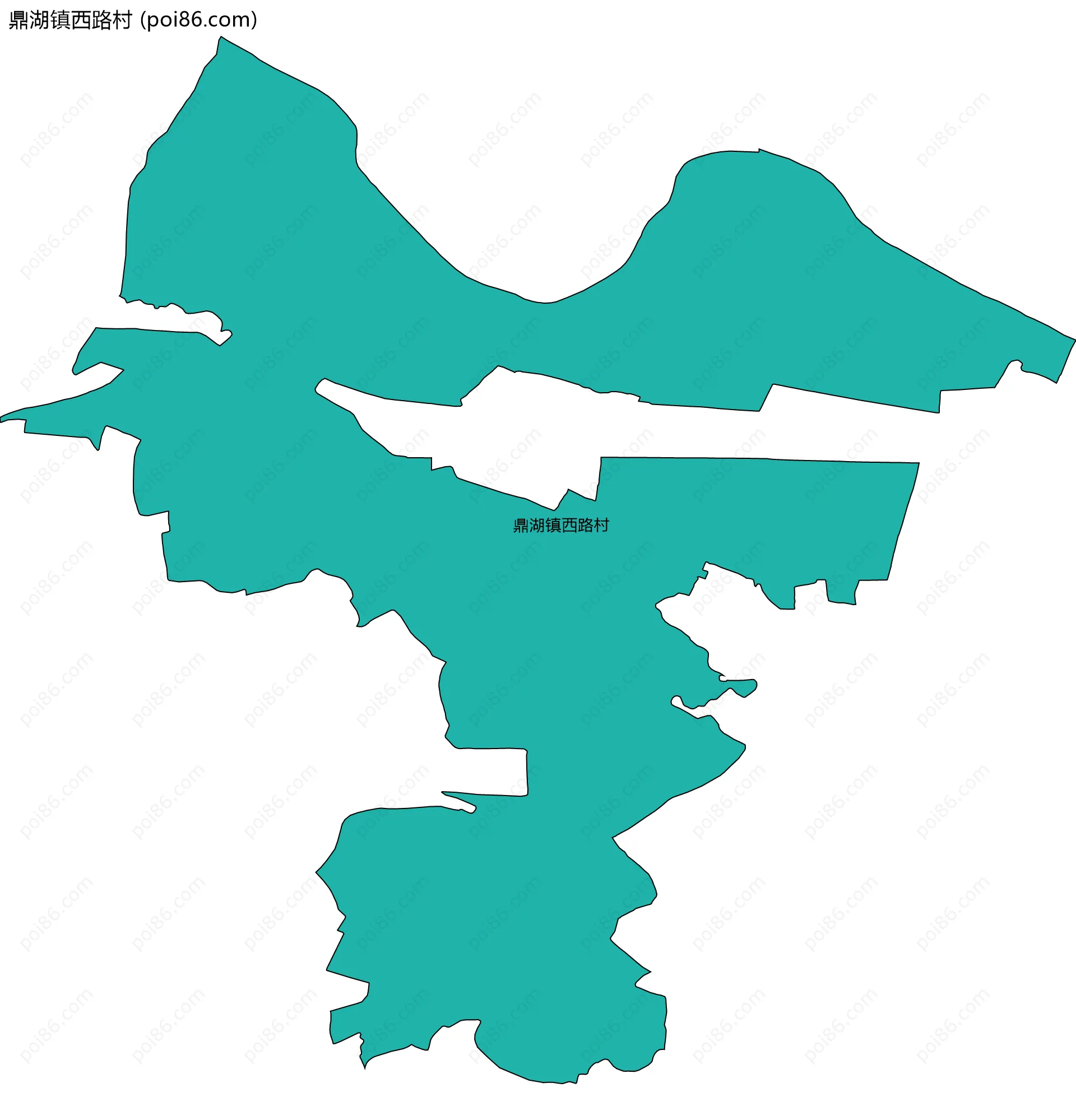 鼎湖镇西路村边界地图