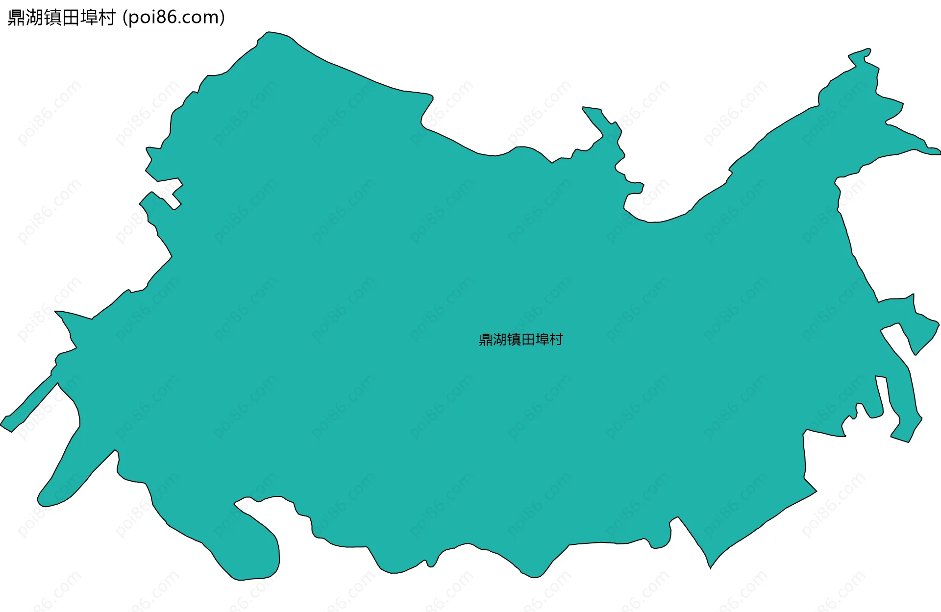 鼎湖镇田埠村边界地图