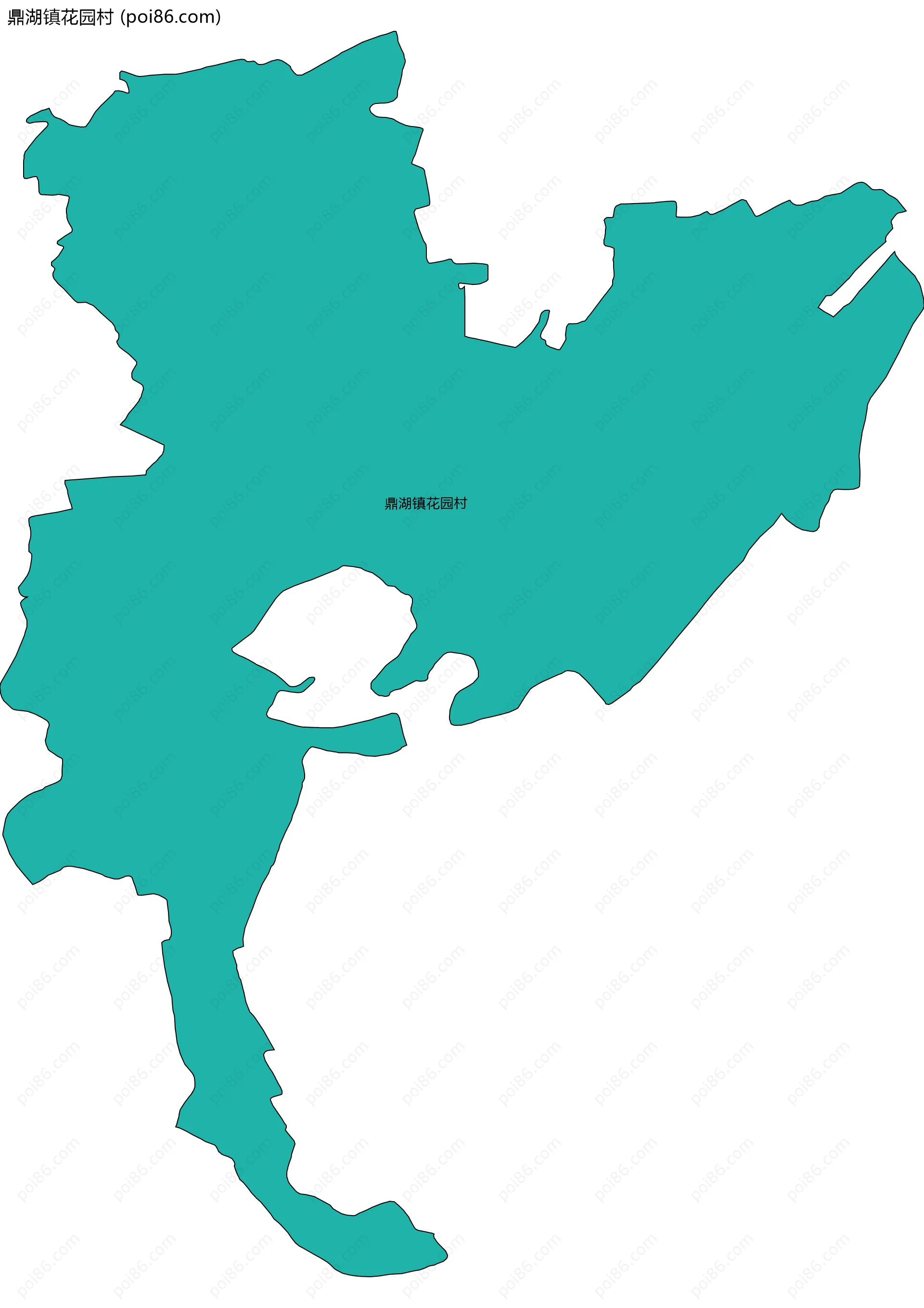 鼎湖镇花园村边界地图