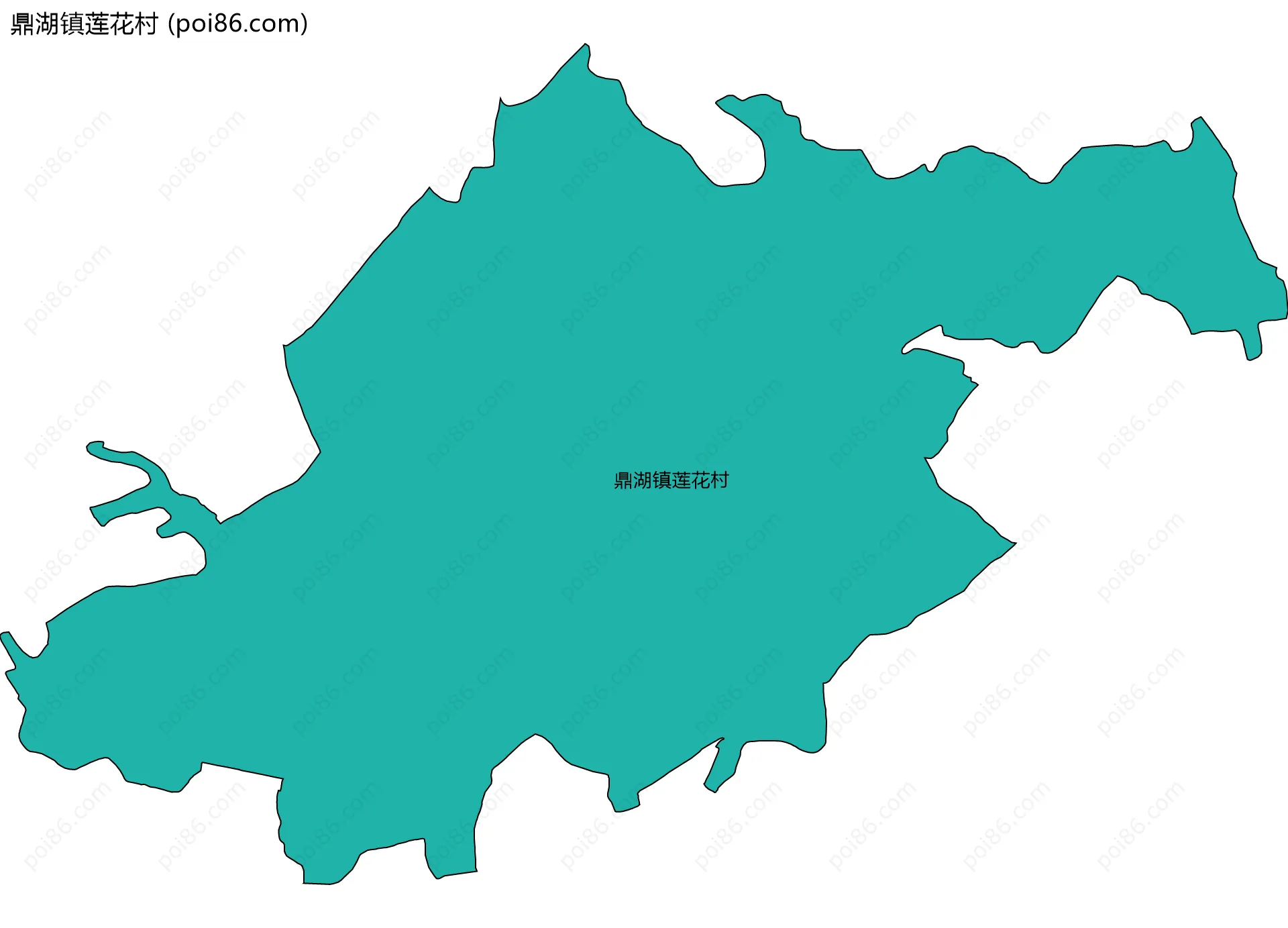 鼎湖镇莲花村边界地图